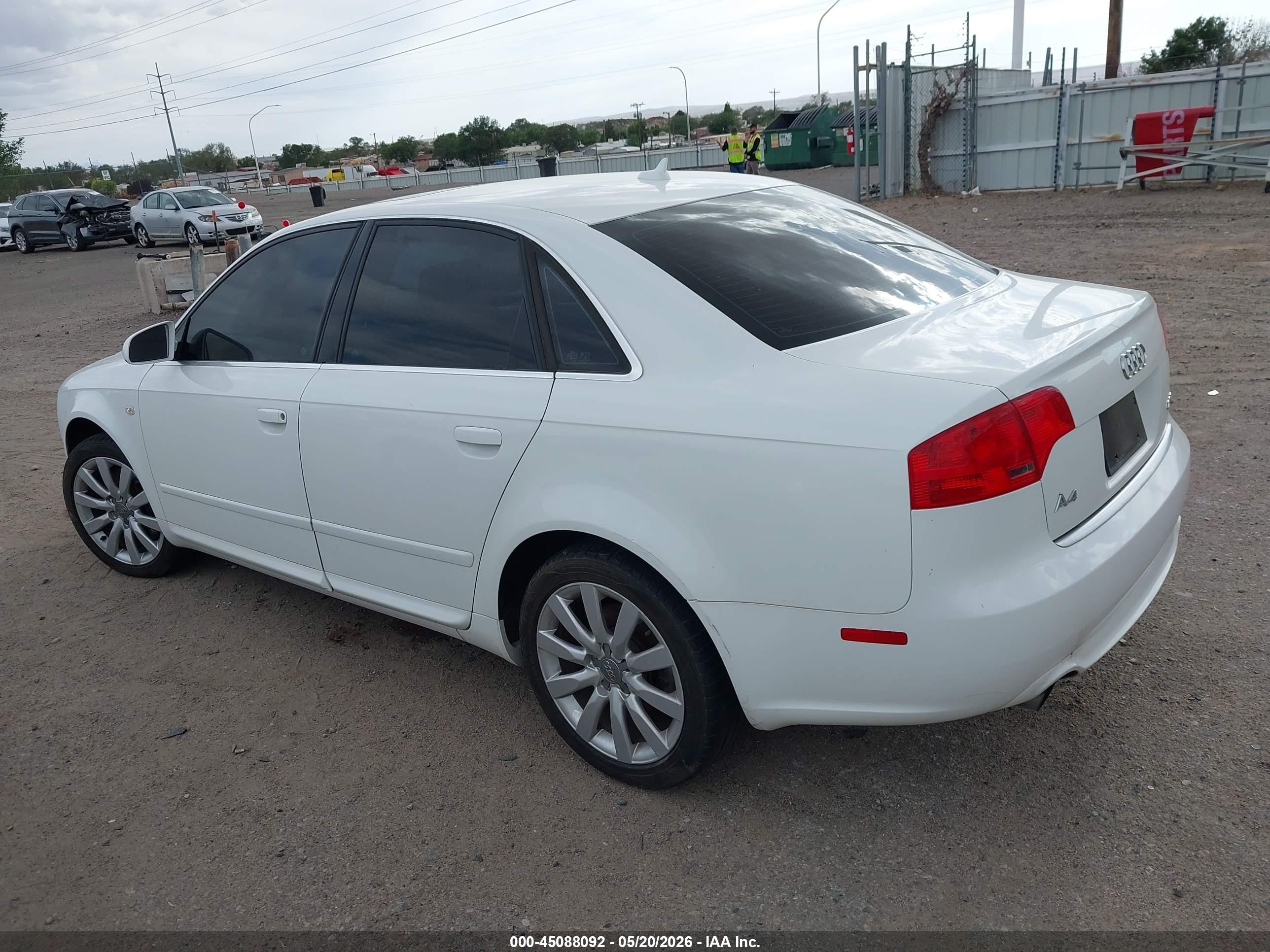 2008 Audi A4 2.0t/2.0t Special Edition White vin: WAUAF78E38A048168
