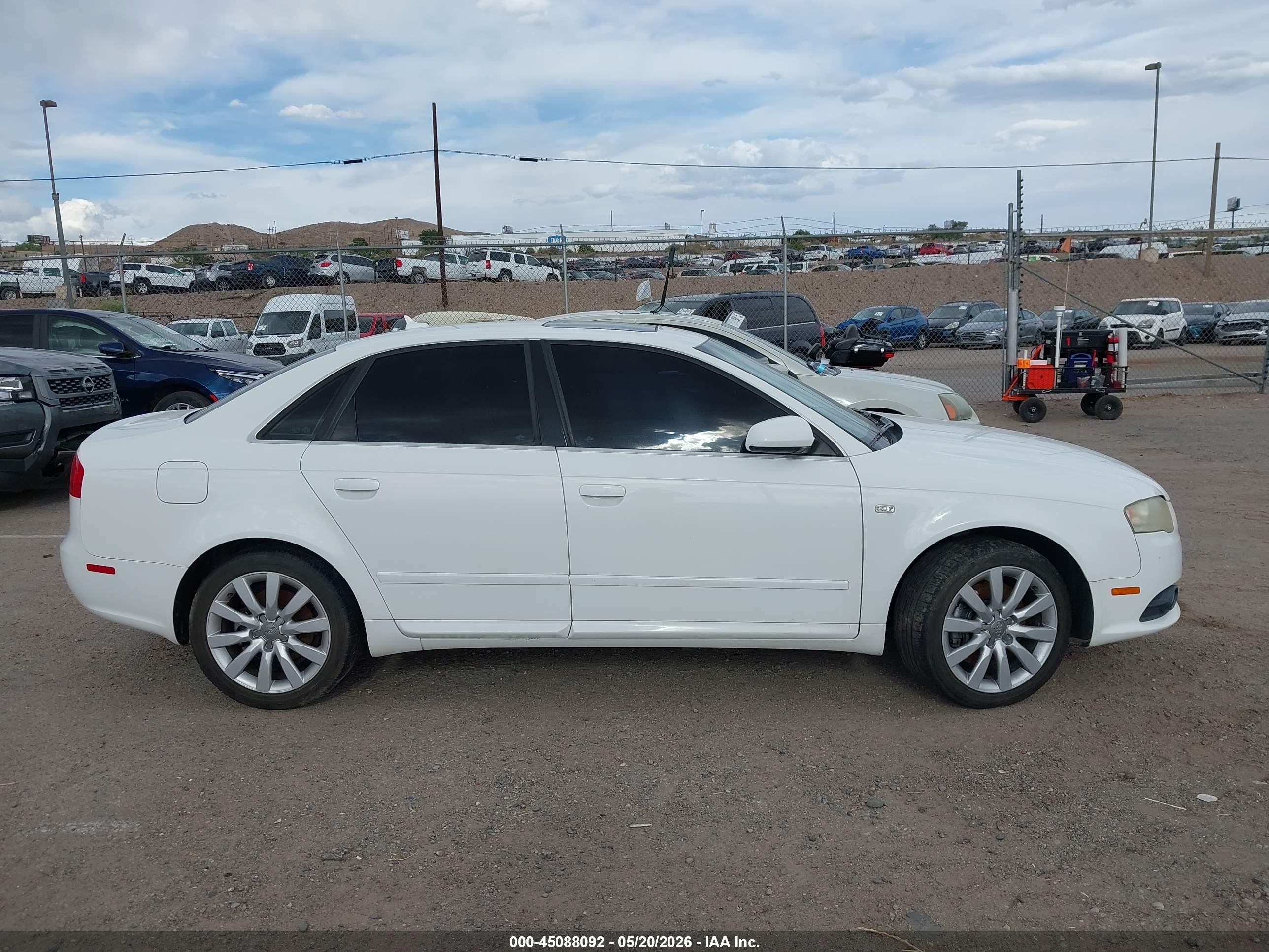 2008 Audi A4 2.0t/2.0t Special Edition White vin: WAUAF78E38A048168