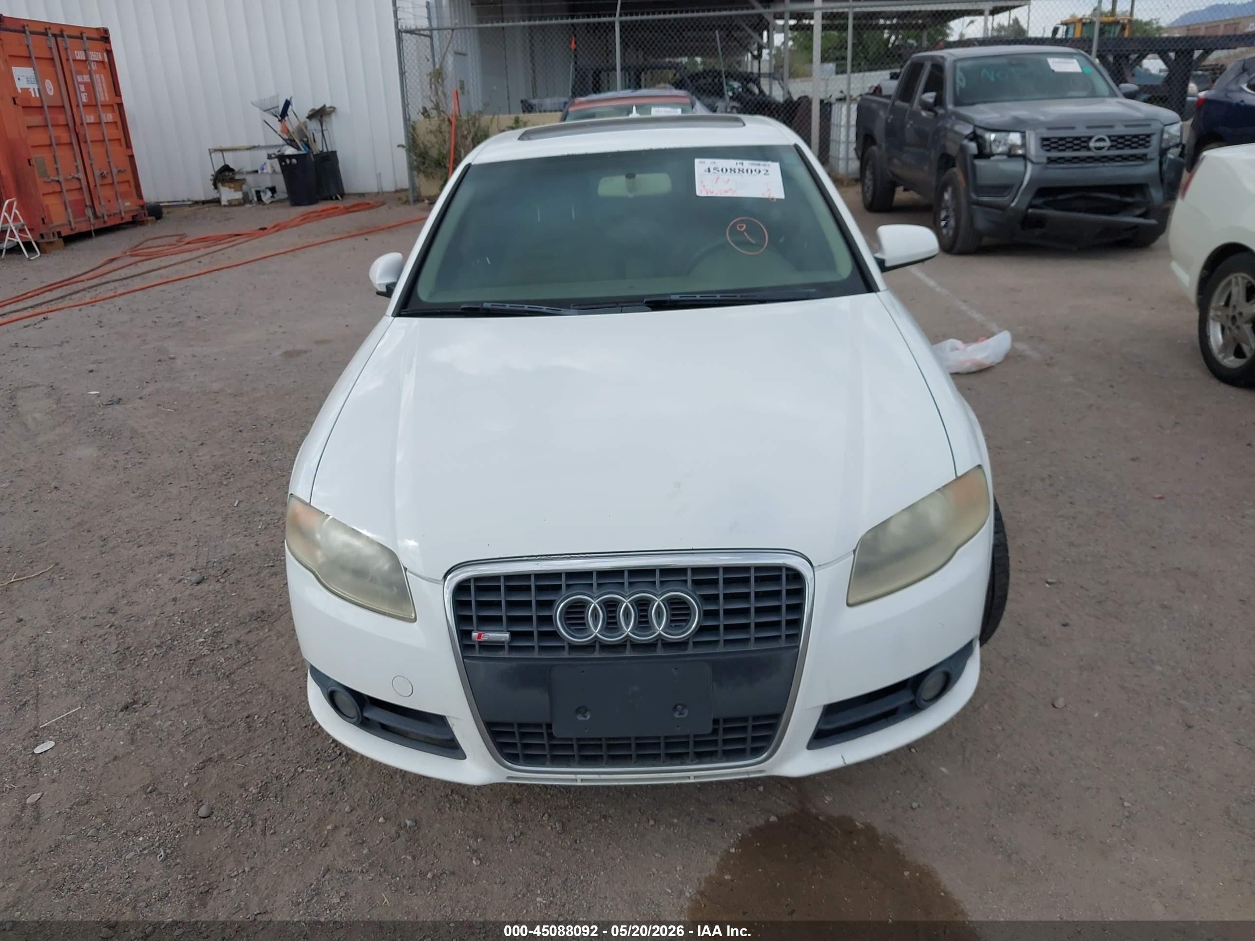 2008 Audi A4 2.0t/2.0t Special Edition White vin: WAUAF78E38A048168