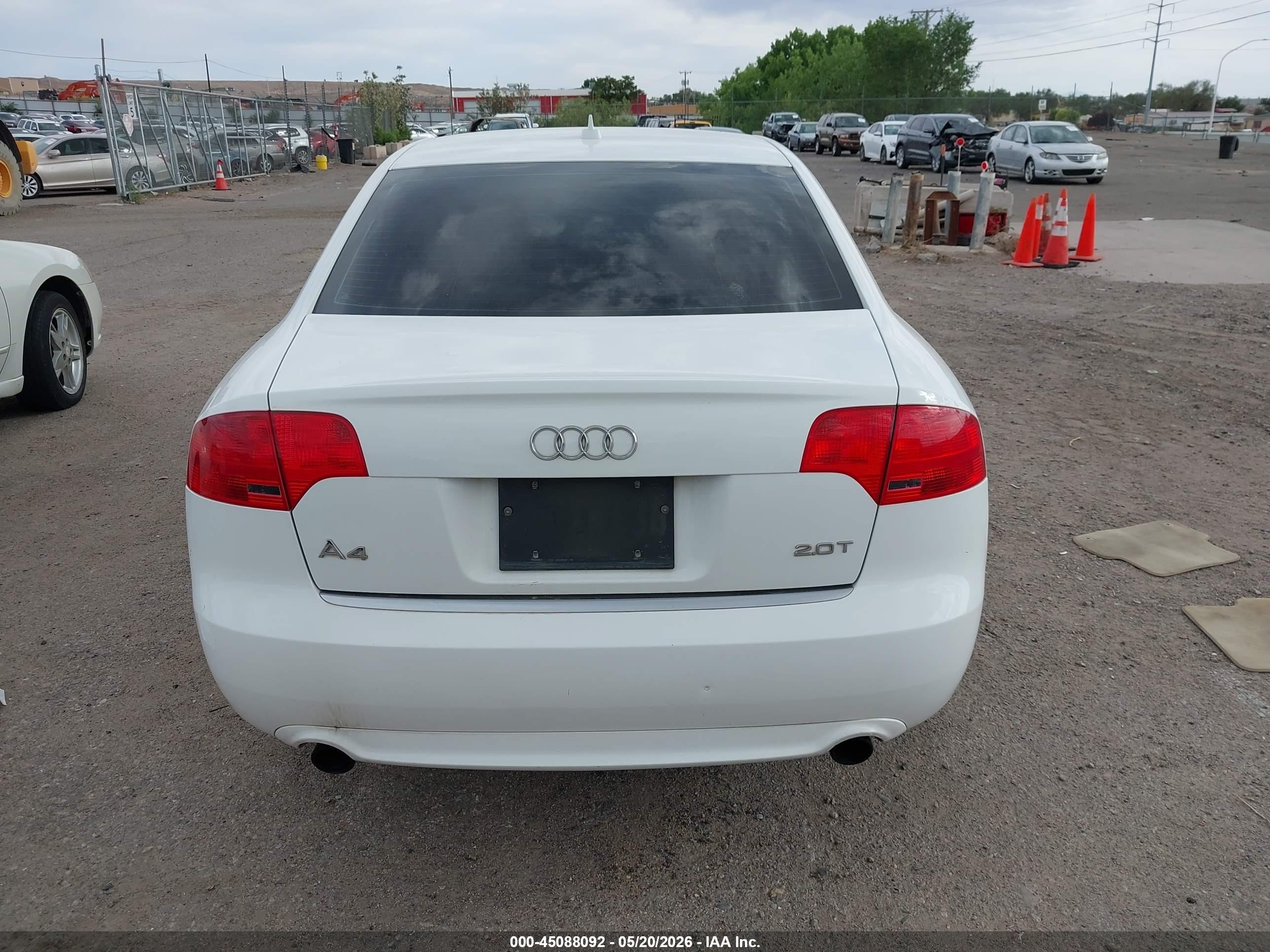 2008 Audi A4 2.0t/2.0t Special Edition White vin: WAUAF78E38A048168