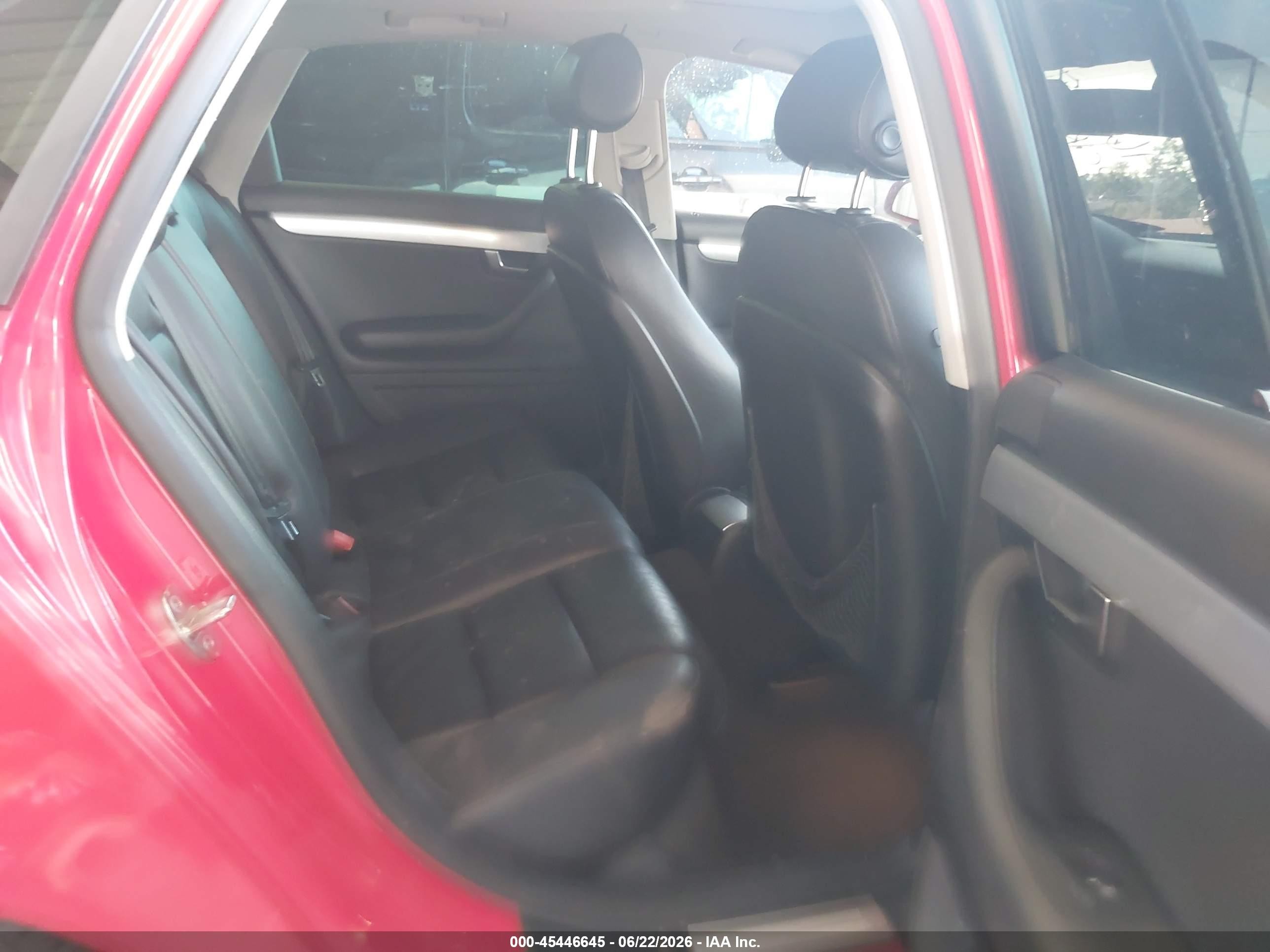 2008 Audi A4 Red vin: WAUAF78E38A051314
