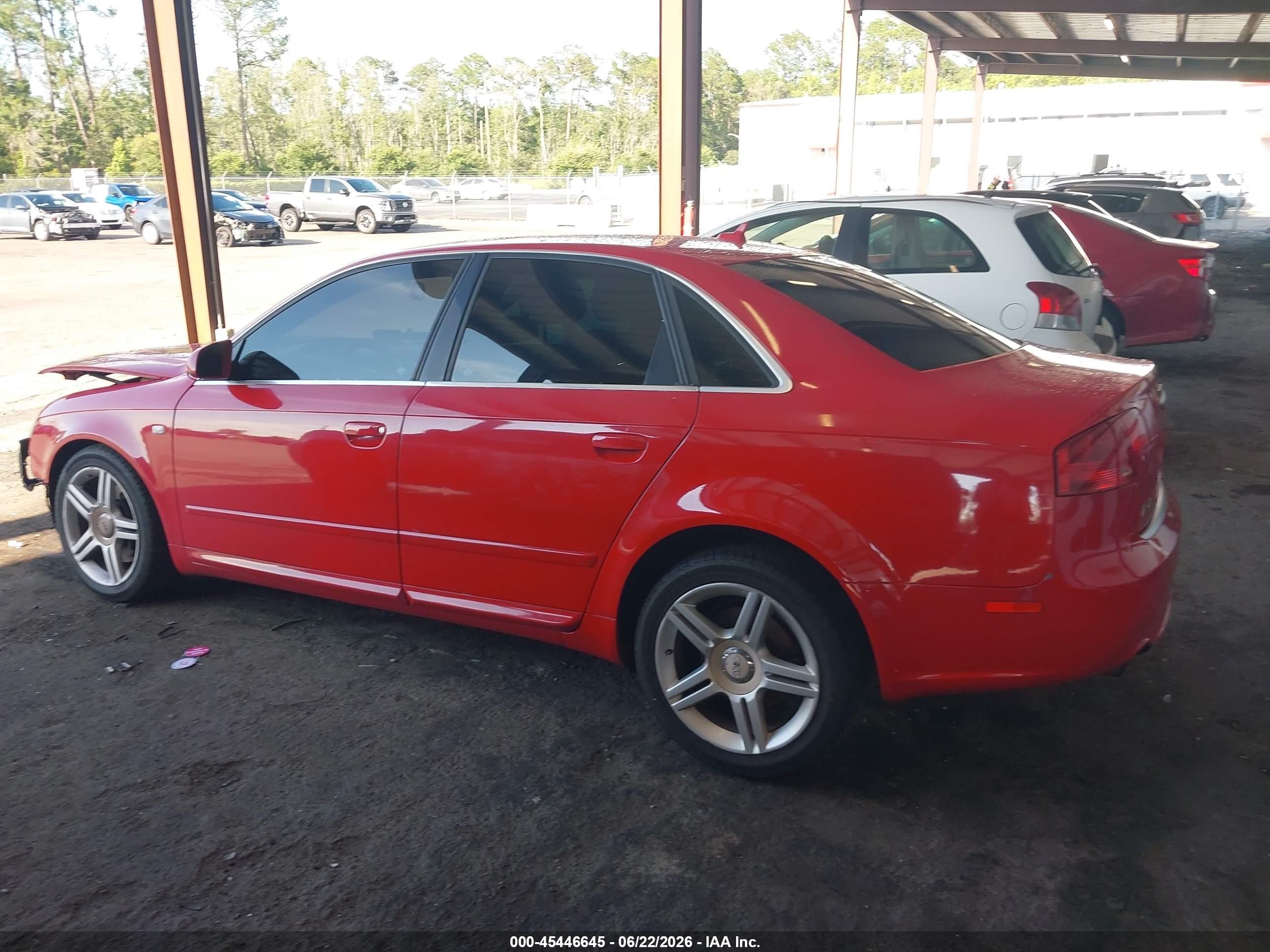 2008 Audi A4 Red vin: WAUAF78E38A051314