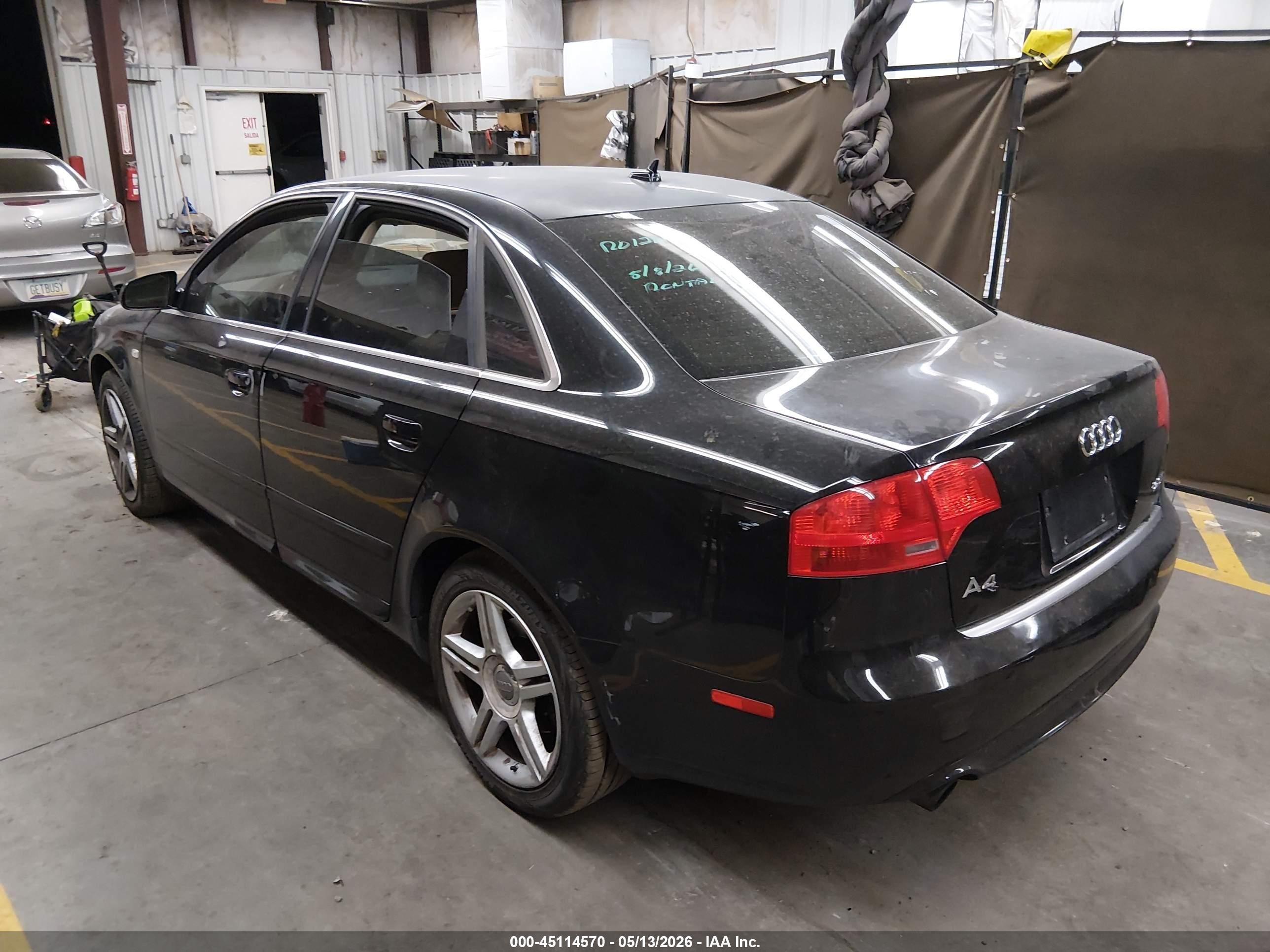 2008 Audi A4 2.0t Черный vin: WAUAF78E38A055363