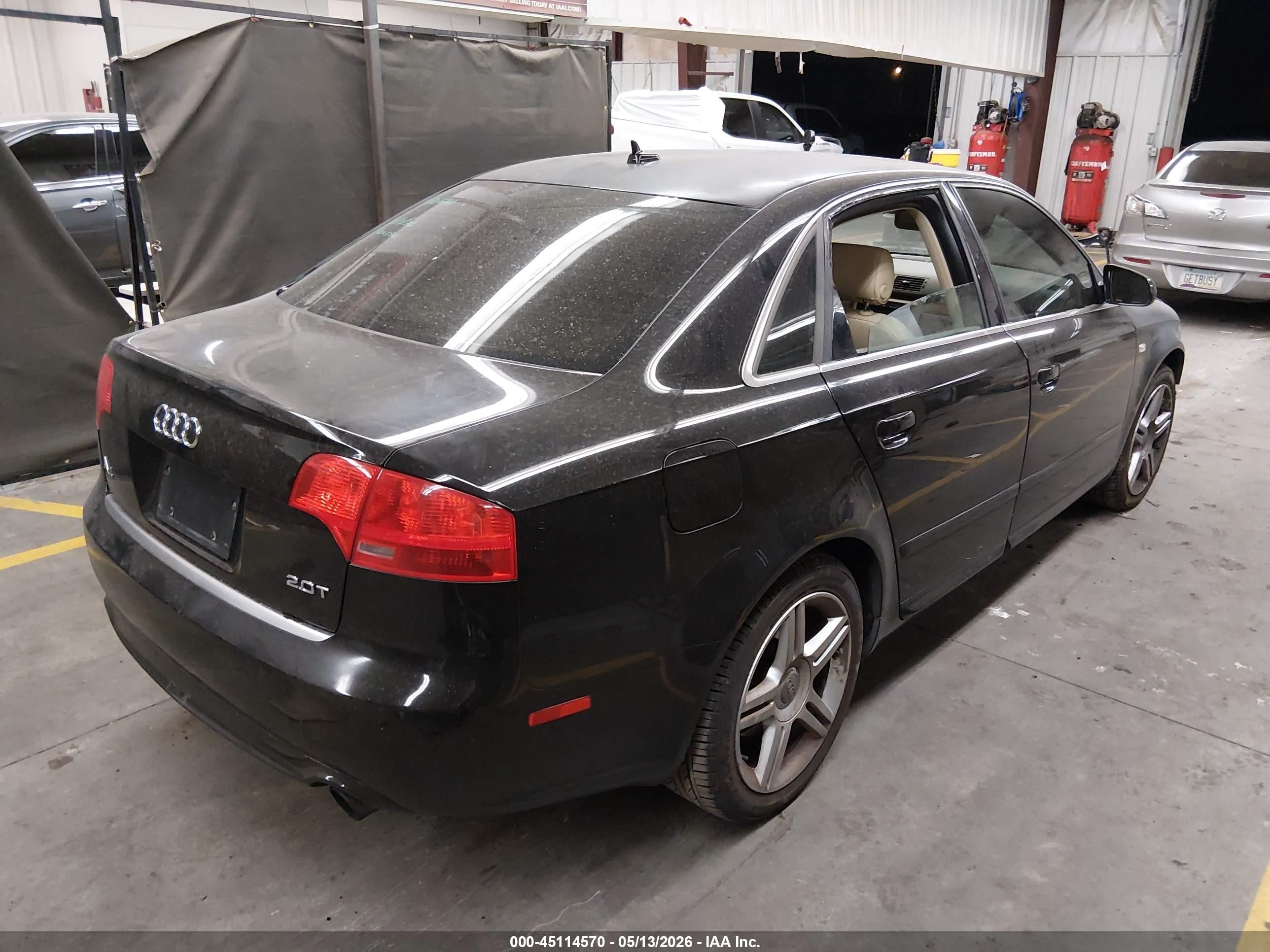 2008 Audi A4 2.0t Черный vin: WAUAF78E38A055363