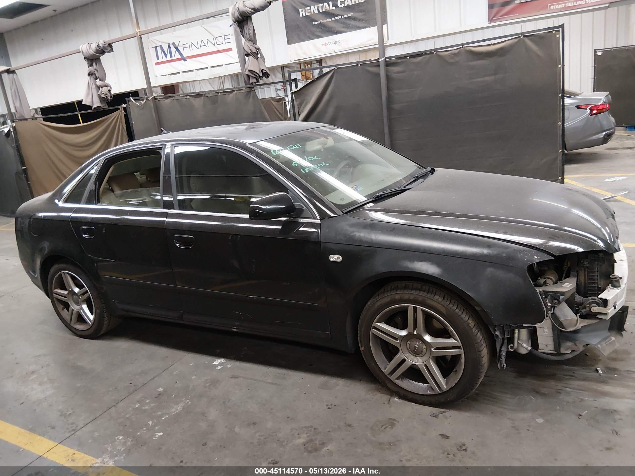 2008 Audi A4 2.0t Черный vin: WAUAF78E38A055363