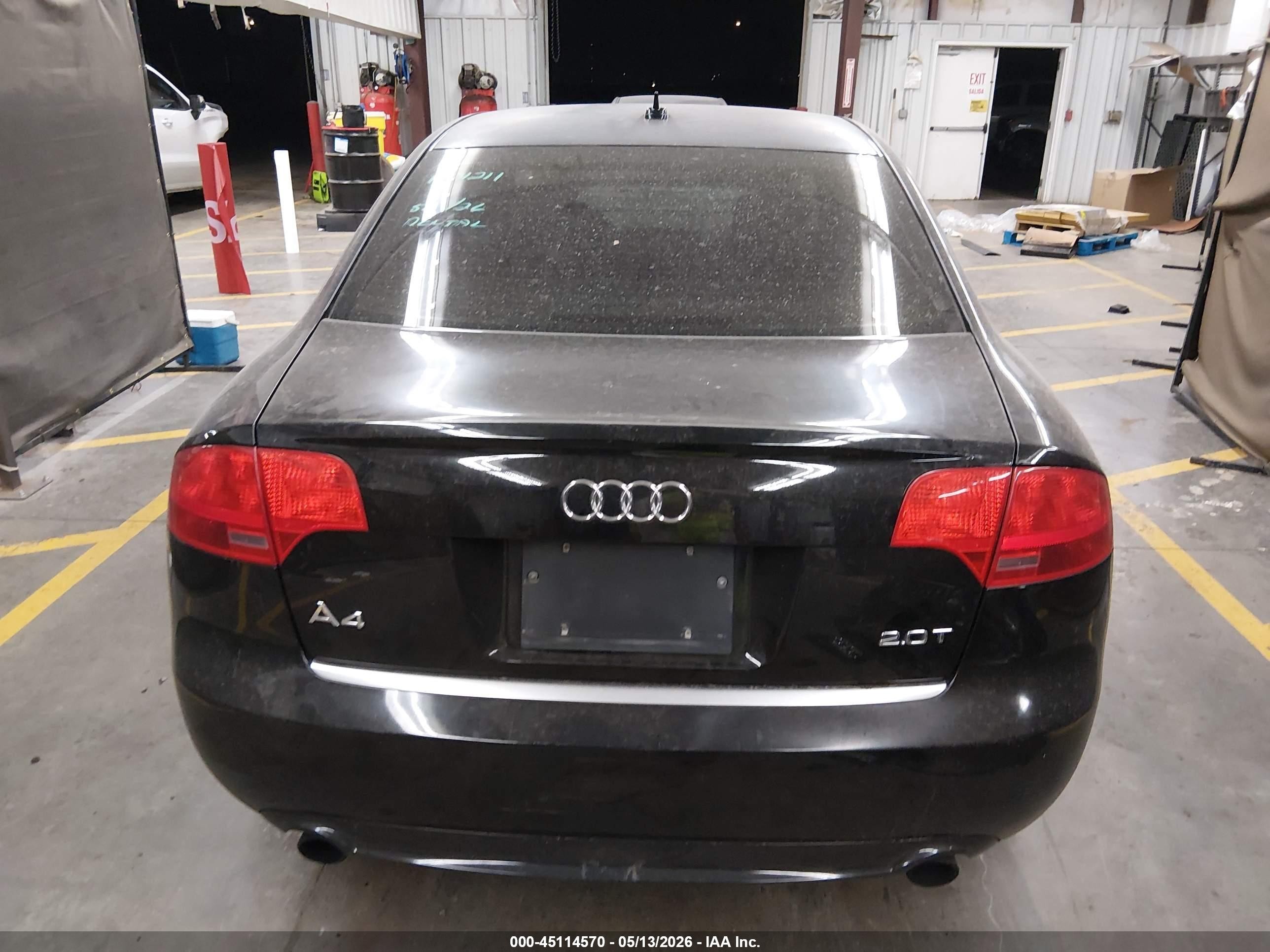 2008 Audi A4 2.0t Черный vin: WAUAF78E38A055363