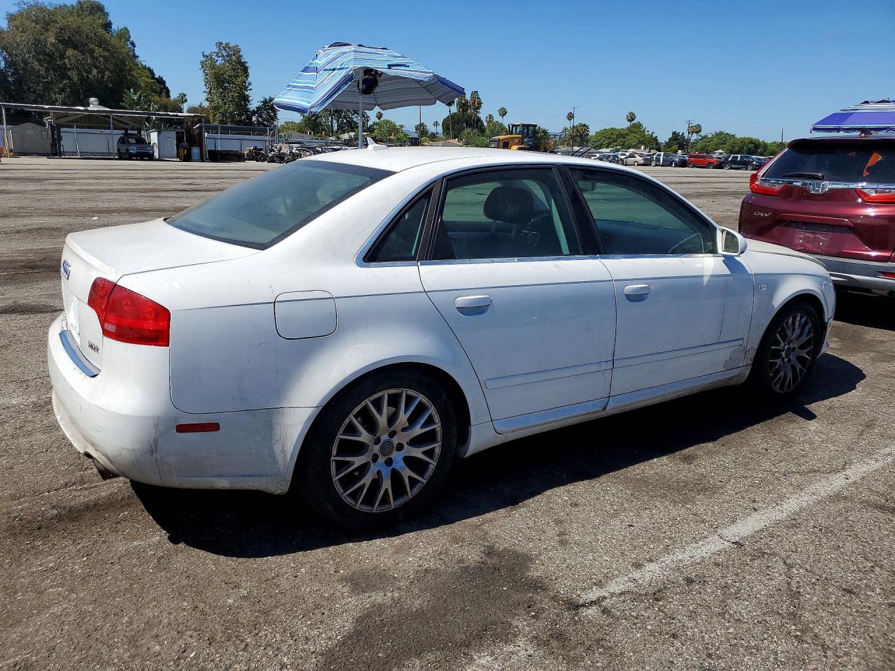 2008 Audi A4 2.0t White vin: WAUAF78E48A165595