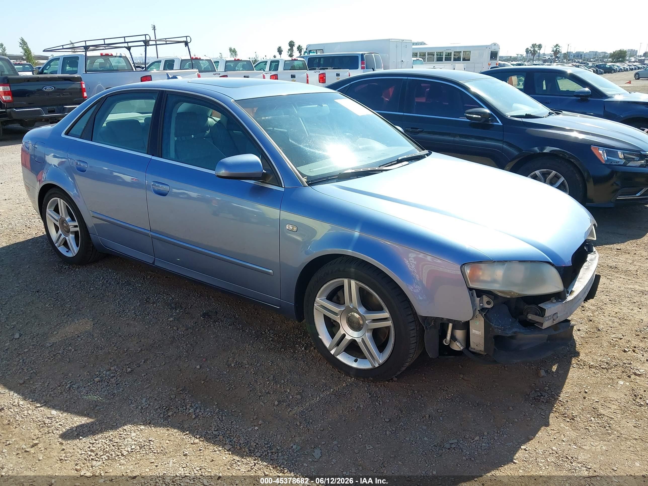2005 Audi A4 2.0t Light Blue vin: WAUAF78E65A566139
