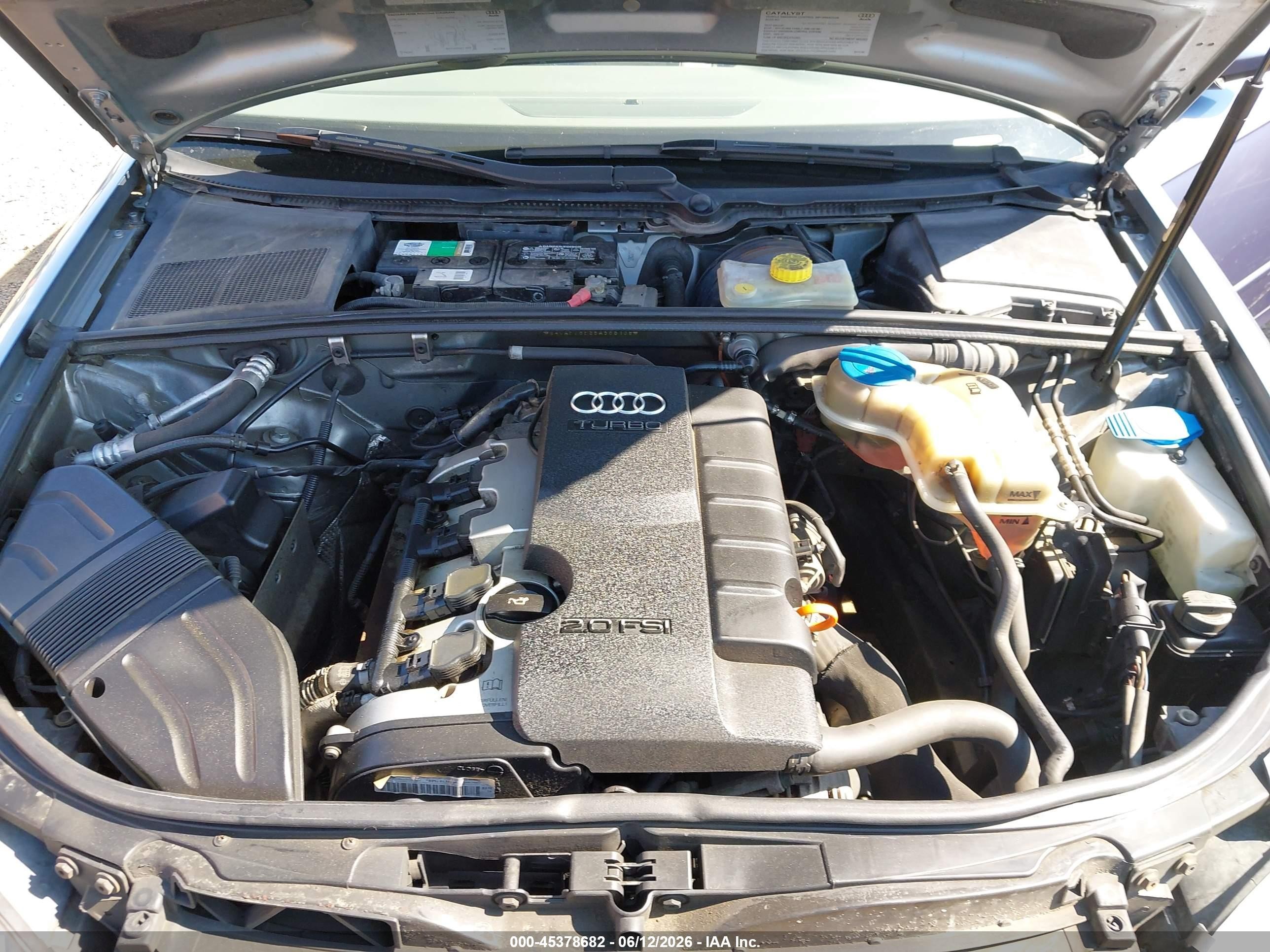 2005 Audi A4 2.0t Light Blue vin: WAUAF78E65A566139