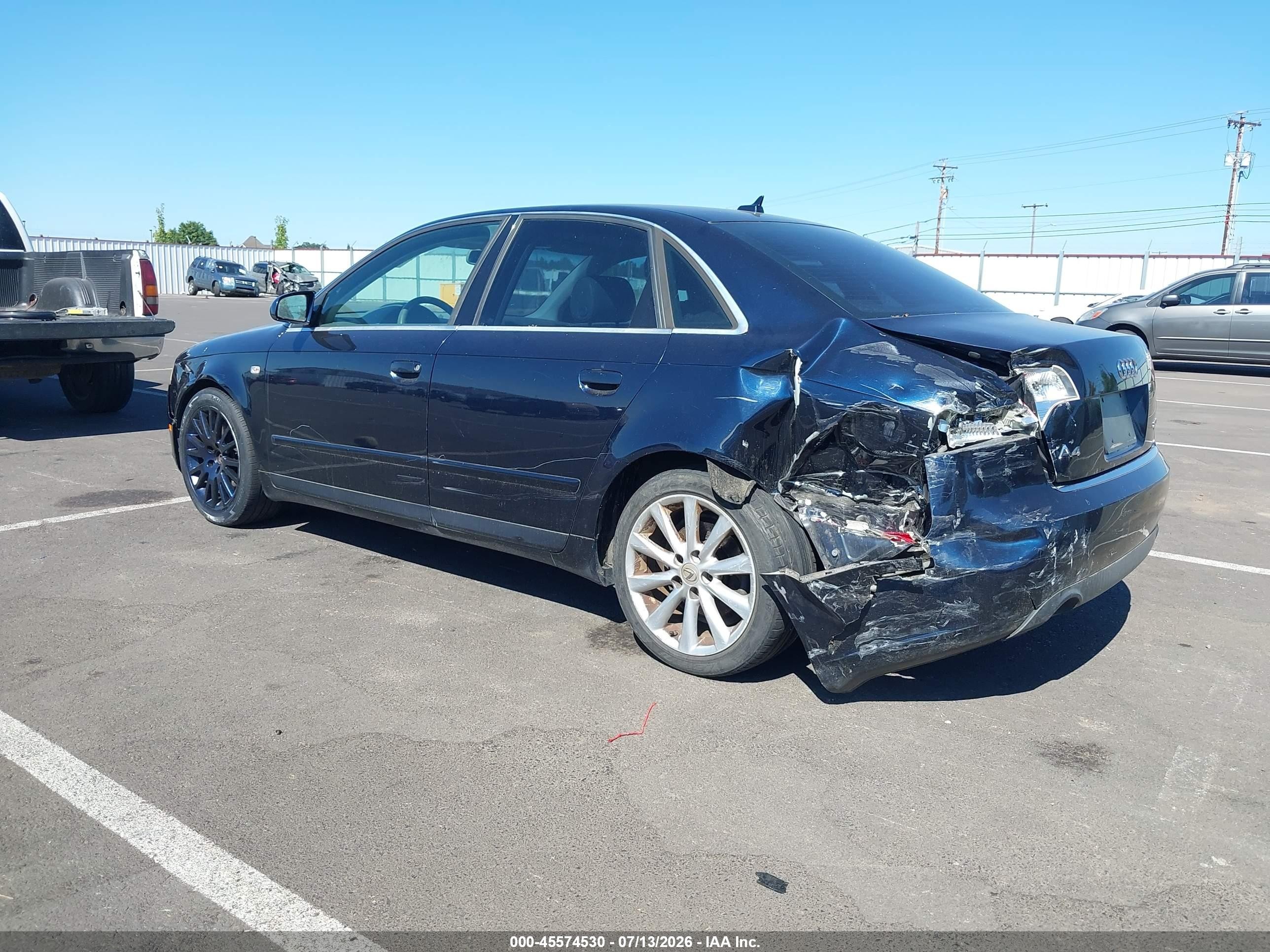 2007 Audi A4 2.0t Dark Blue vin: WAUAF78E67A036398
