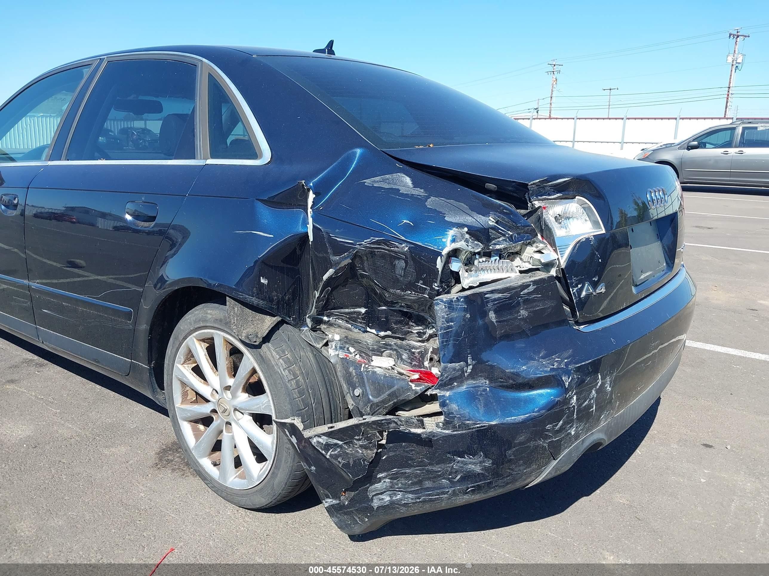 2007 Audi A4 2.0t Dark Blue vin: WAUAF78E67A036398