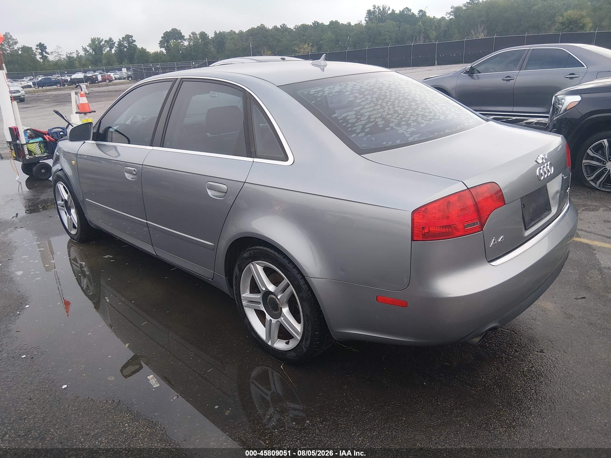 2007 Audi A4 2.0t Серый vin: WAUAF78EX7A140084
