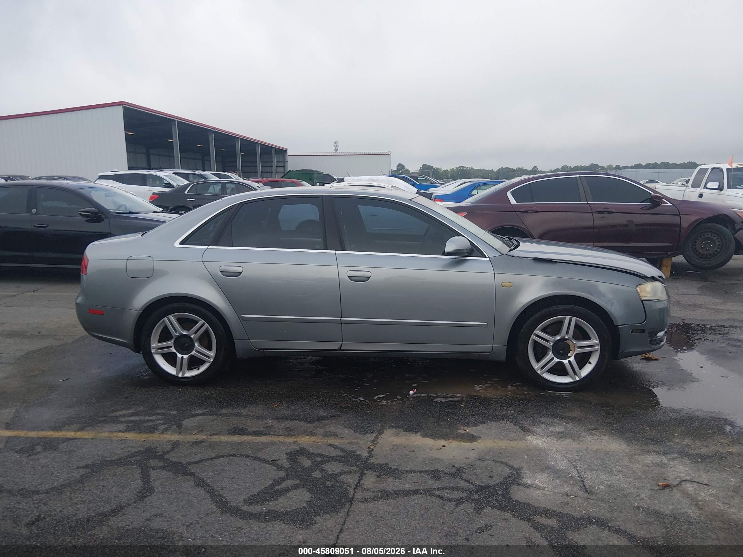 2007 Audi A4 2.0t Серый vin: WAUAF78EX7A140084