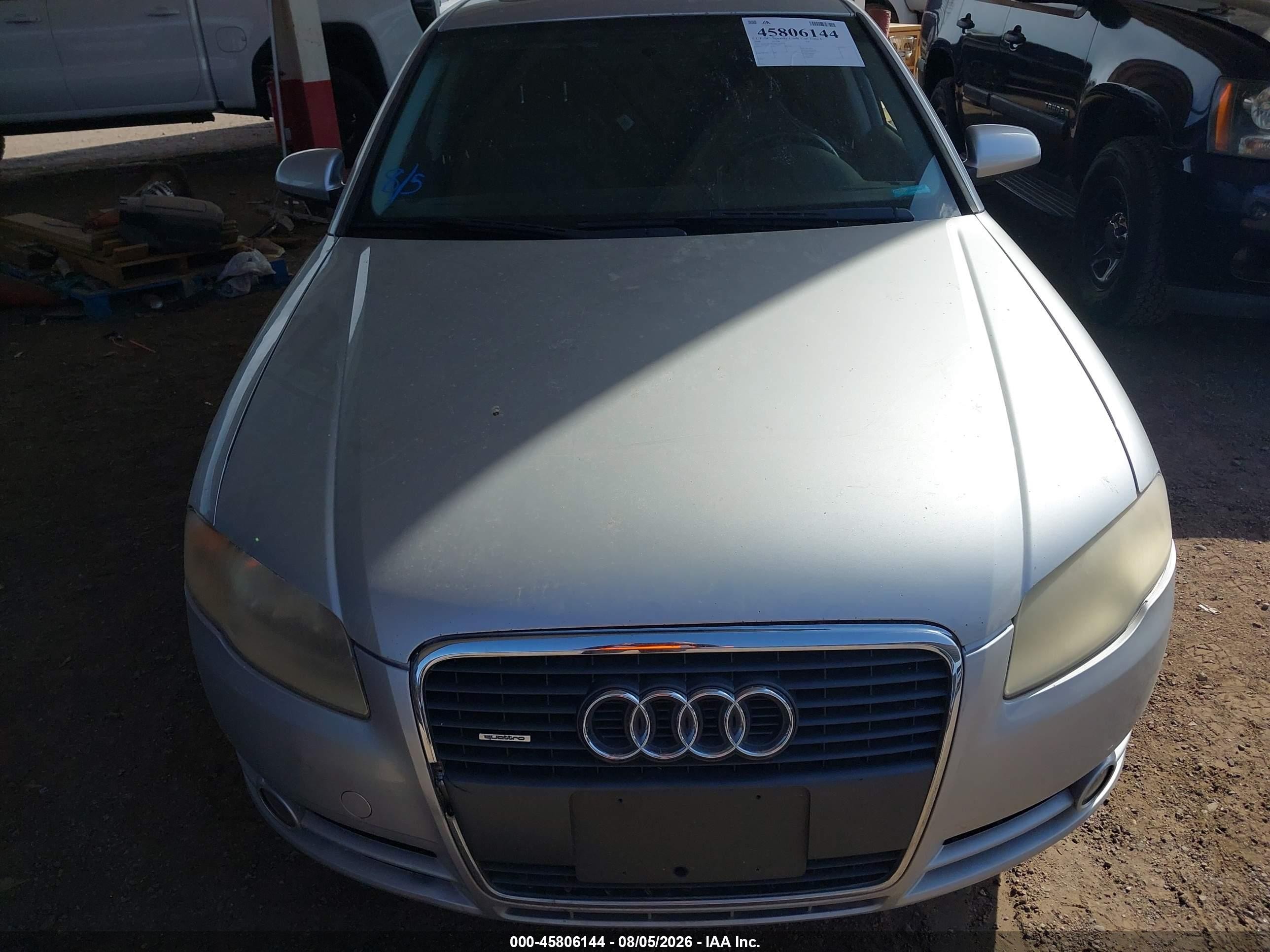 2008 Audi A4 2.0t Silver vin: WAUAF78EX8A067428