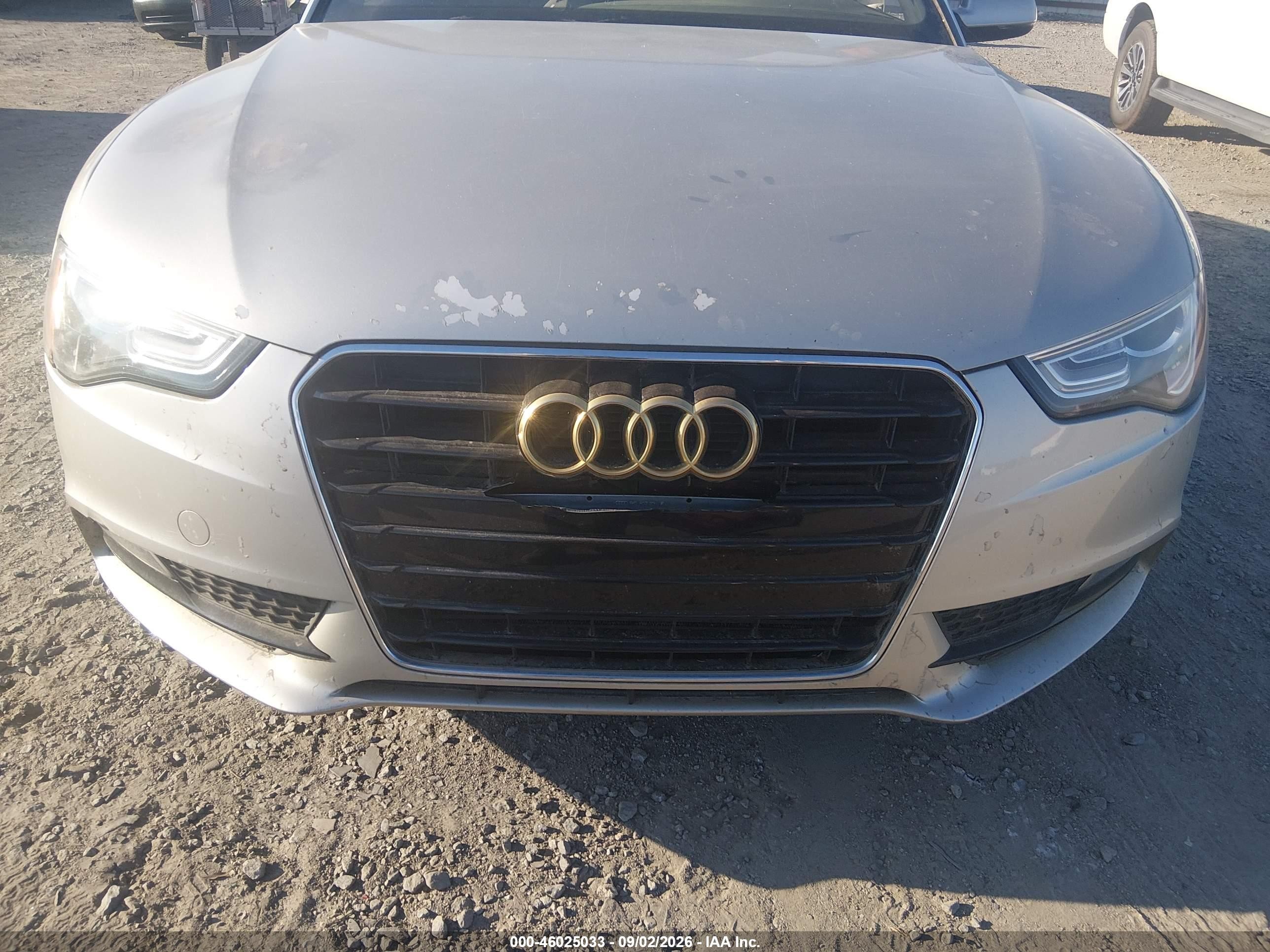 2013 Audi A5 2.0t Premium Silver vin: WAUAFAFH0DN015027