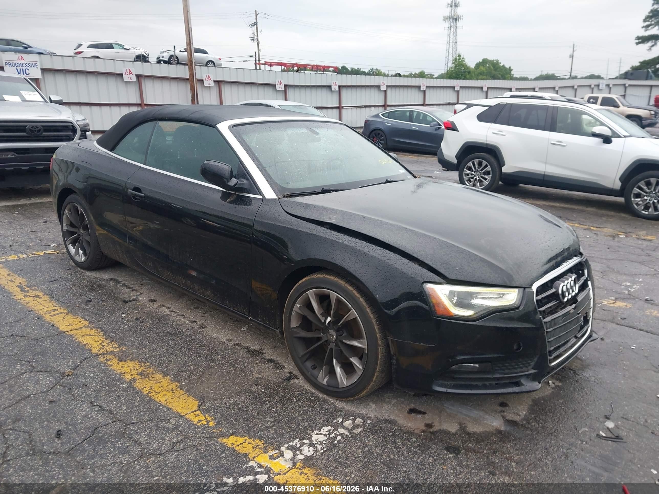 2014 Audi A5 2.0t Premium Black vin: WAUAFAFH6EN004065