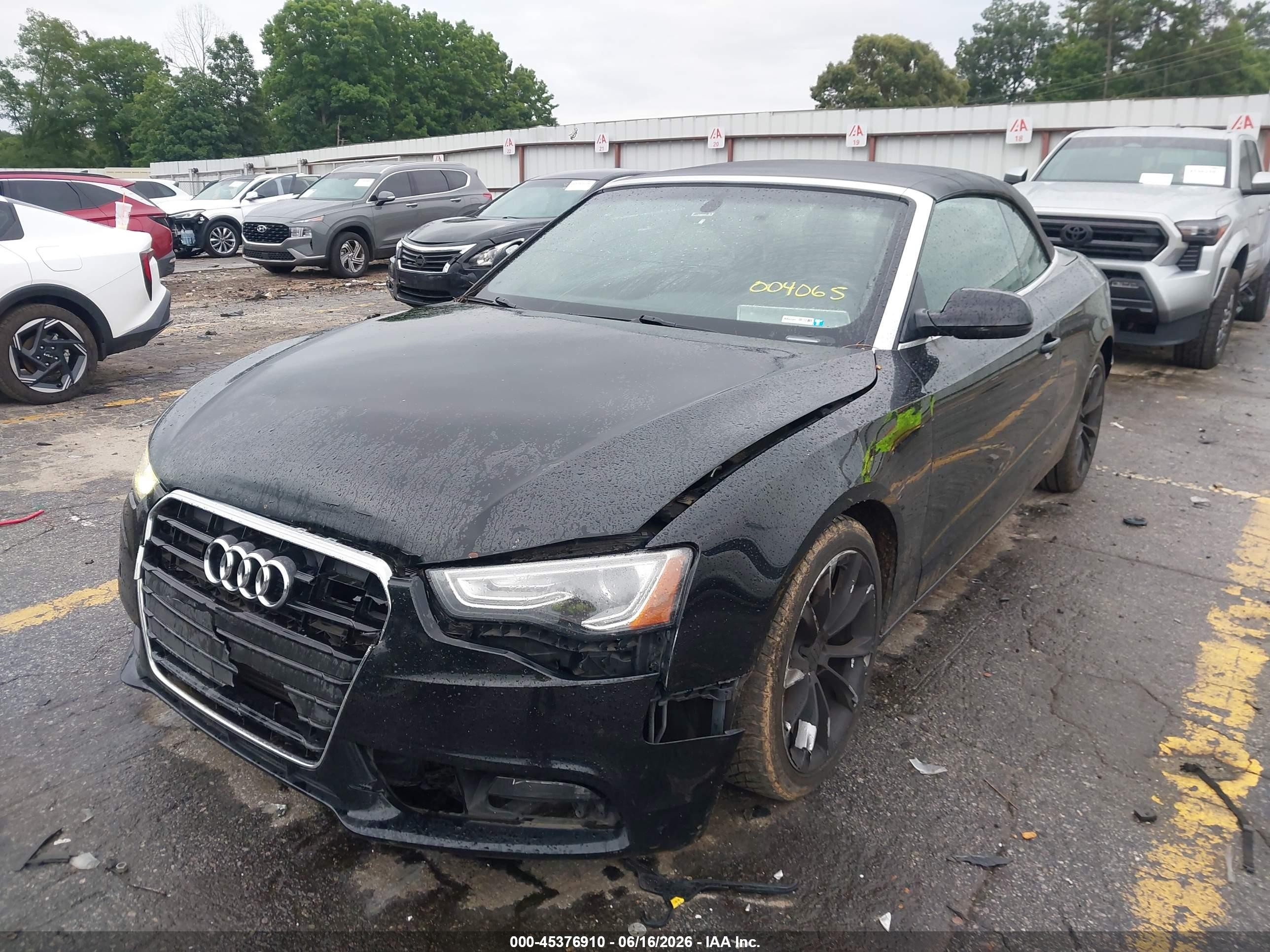 2014 Audi A5 2.0t Premium Black vin: WAUAFAFH6EN004065