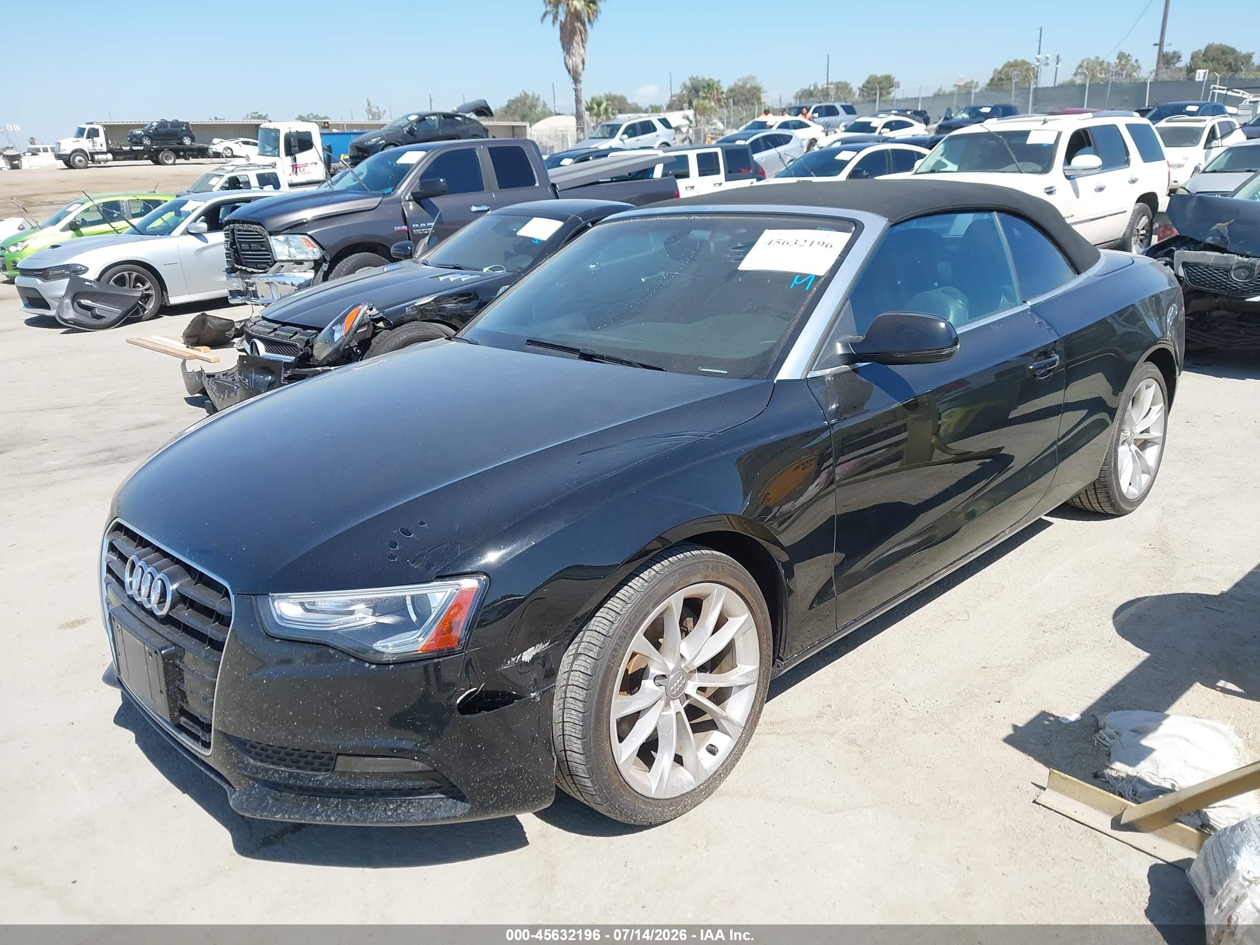 2014 Audi A5 2.0t Premium Black vin: WAUAFAFH9EN006831