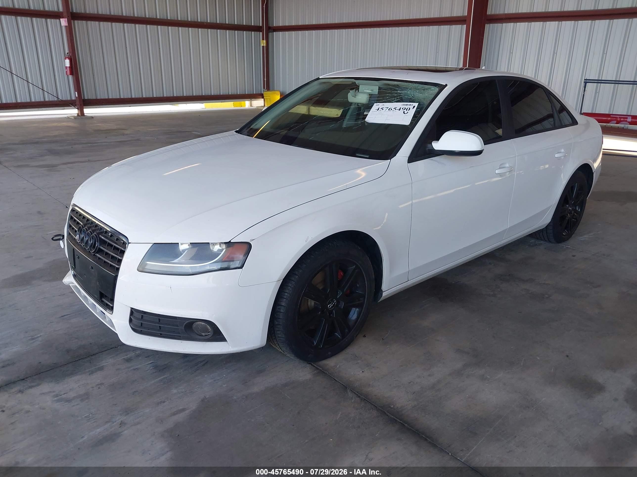2011 Audi A4 2.0t Premium White vin: WAUAFAFL0BN010041