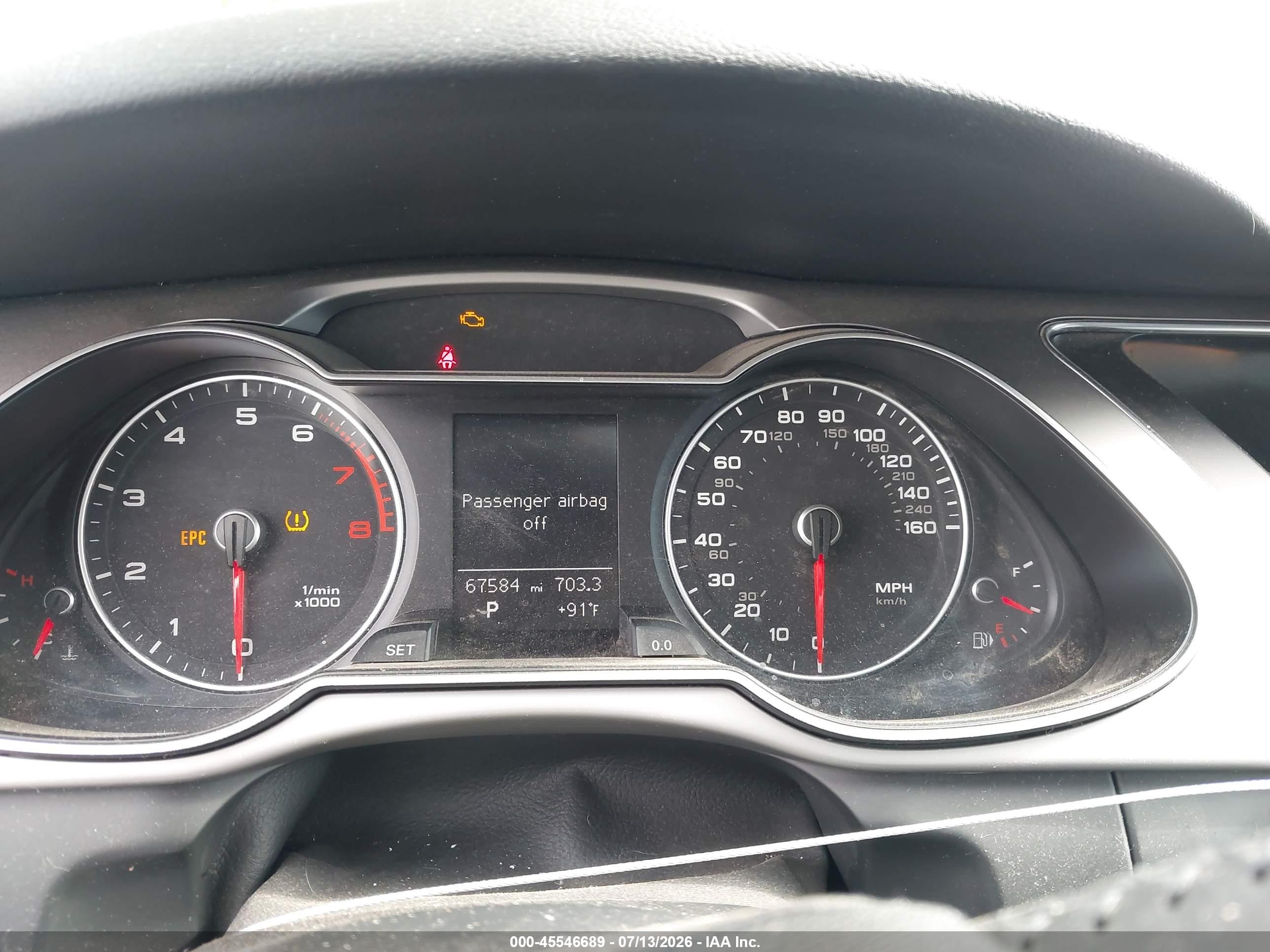 2013 Audi A4 2.0t Premium Black vin: WAUAFAFL0DN031121