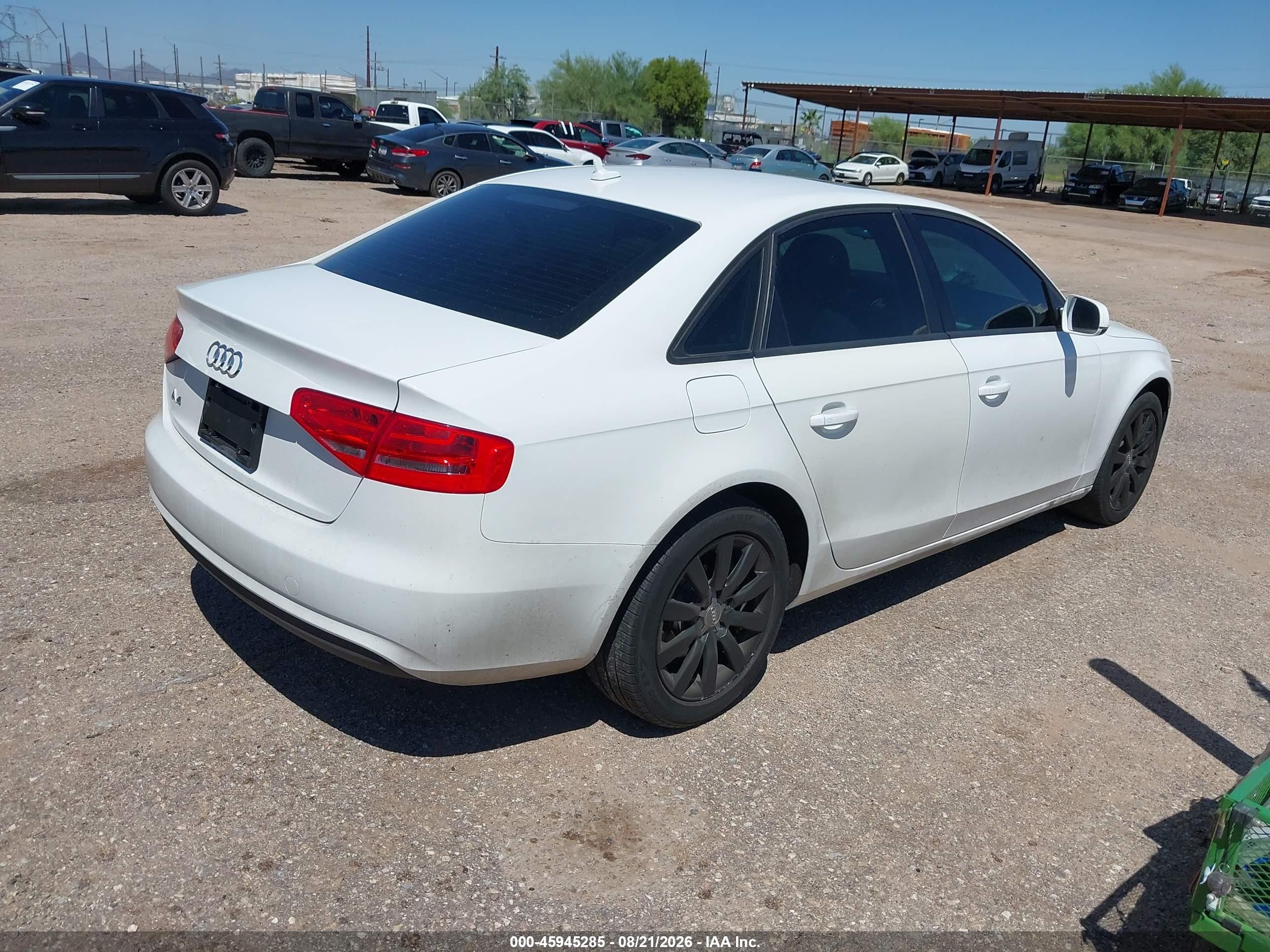 2014 Audi A4 2.0t Premium White vin: WAUAFAFL0EN005264