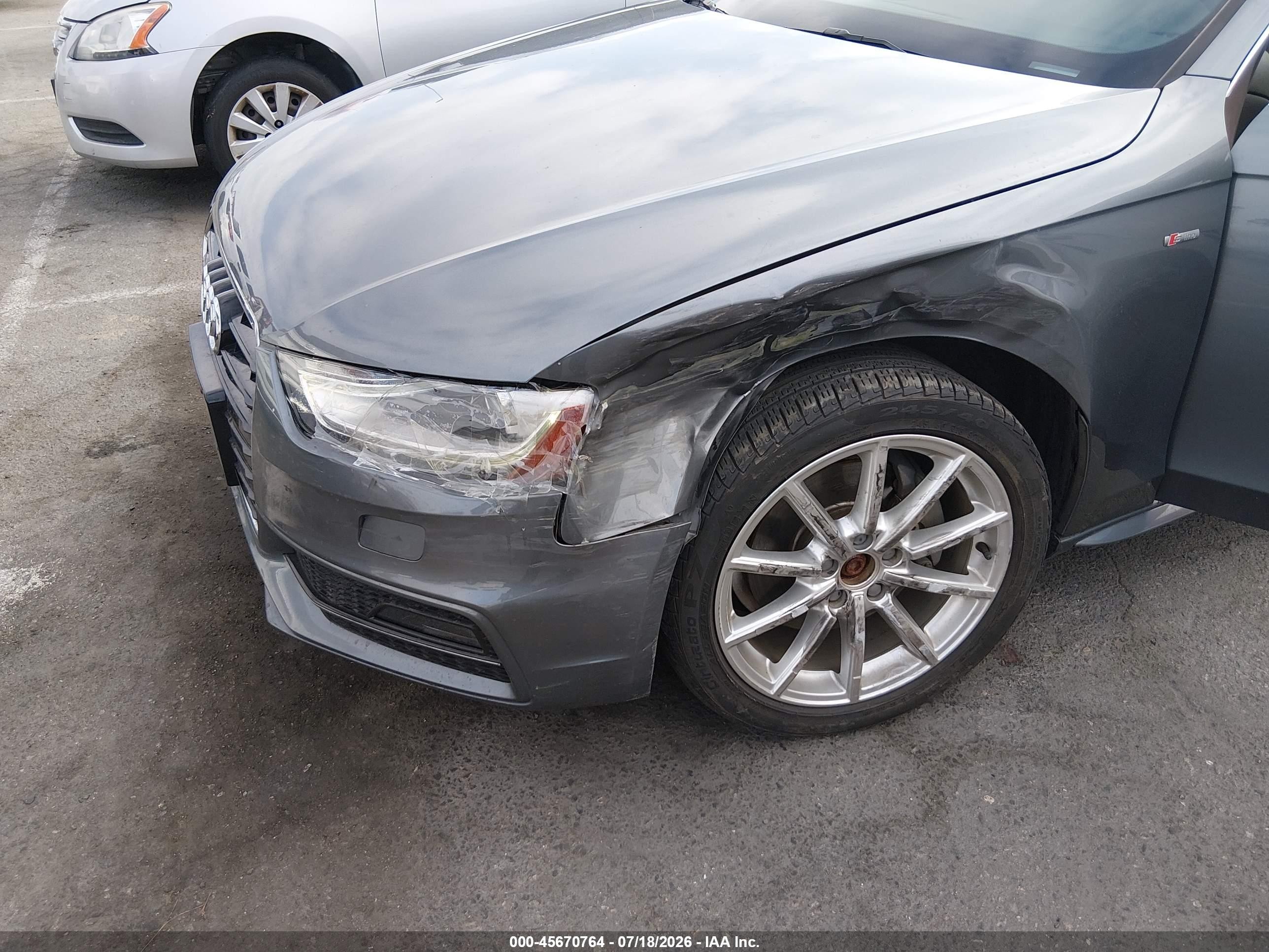 2015 Audi A4 2.0t Premium Gray vin: WAUAFAFL0FN010997