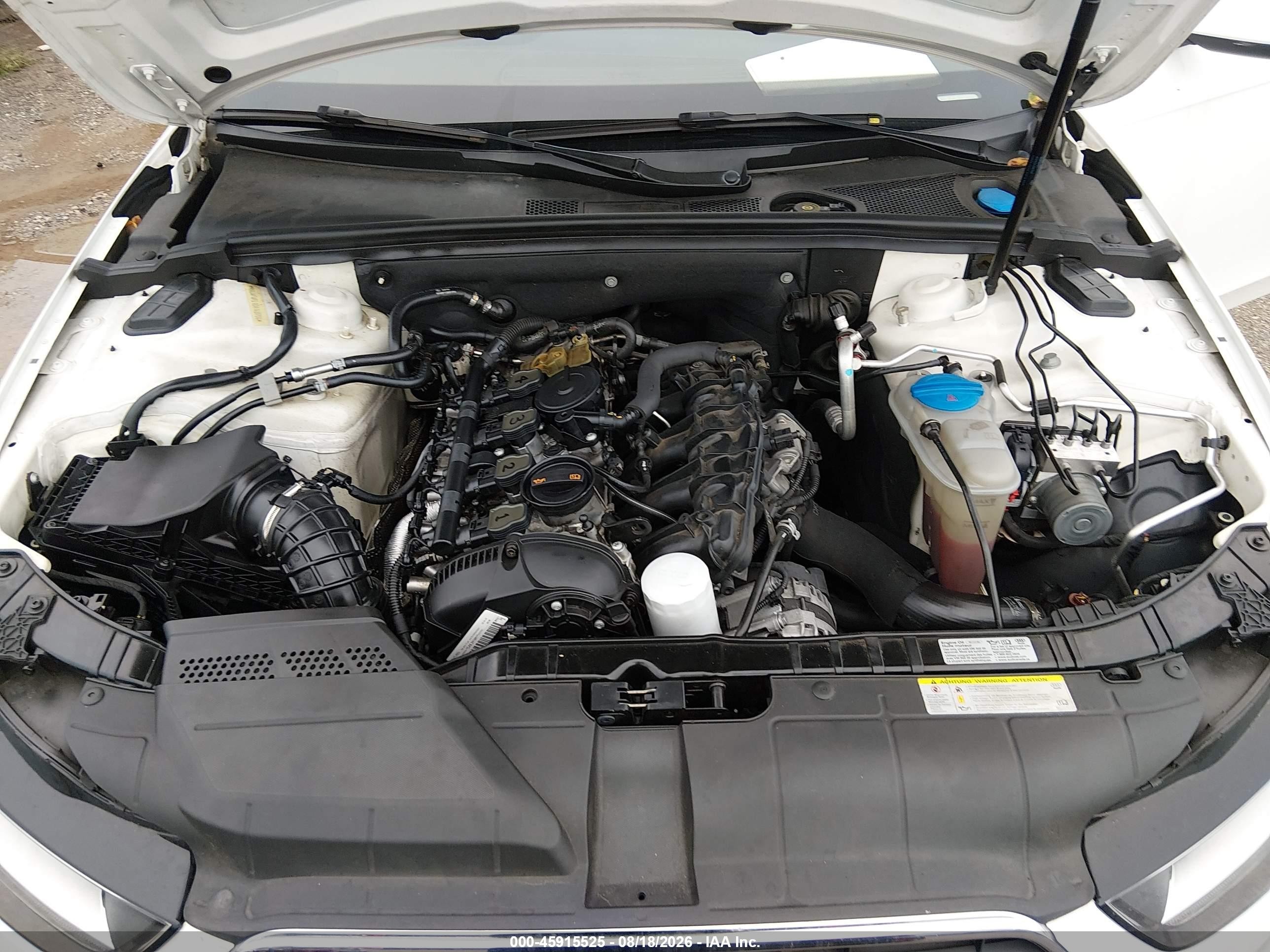 2013 Audi A4 2.0t Premium White vin: WAUAFAFL1DA149704