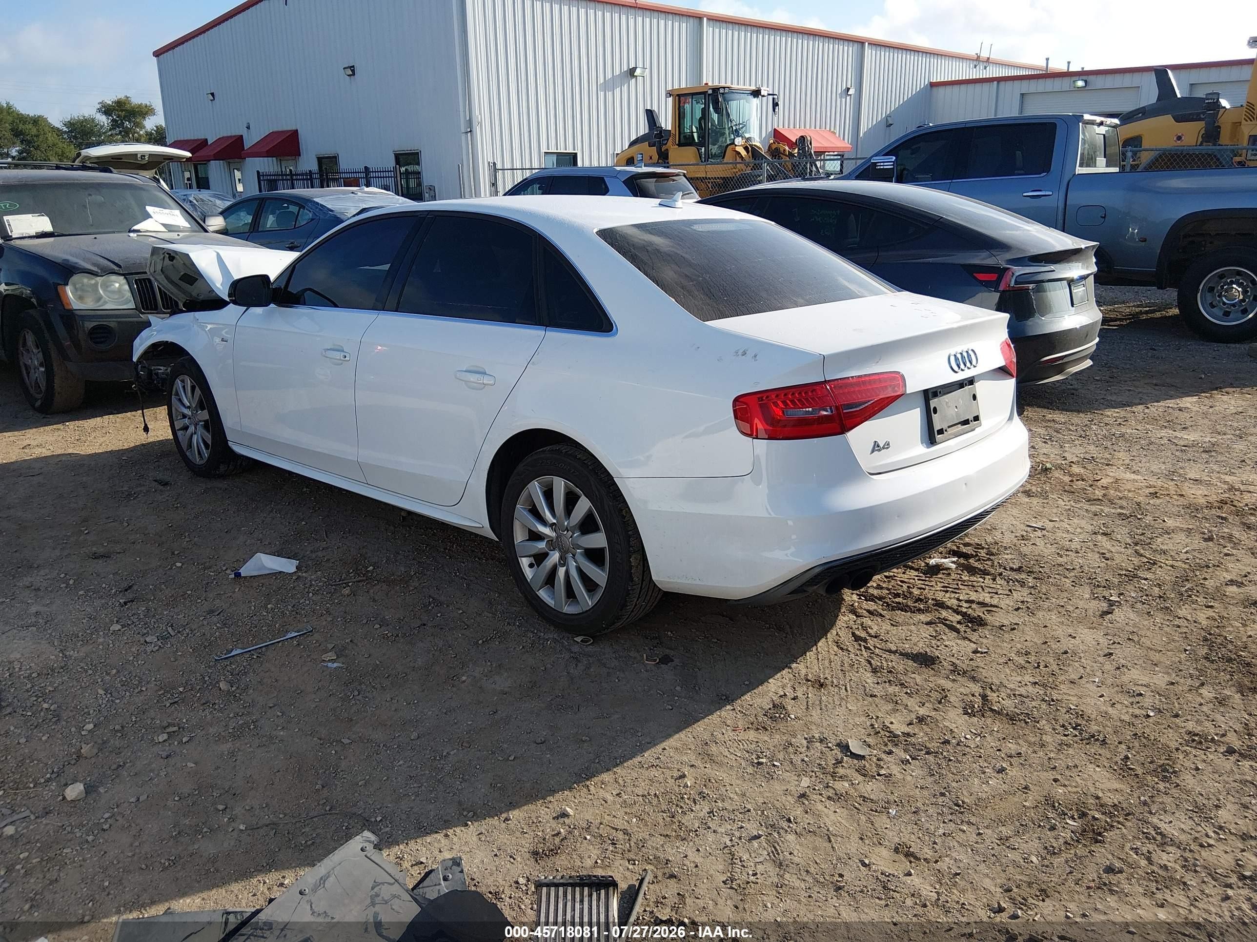 2015 Audi A4 2.0t Premium White vin: WAUAFAFL1FA027332