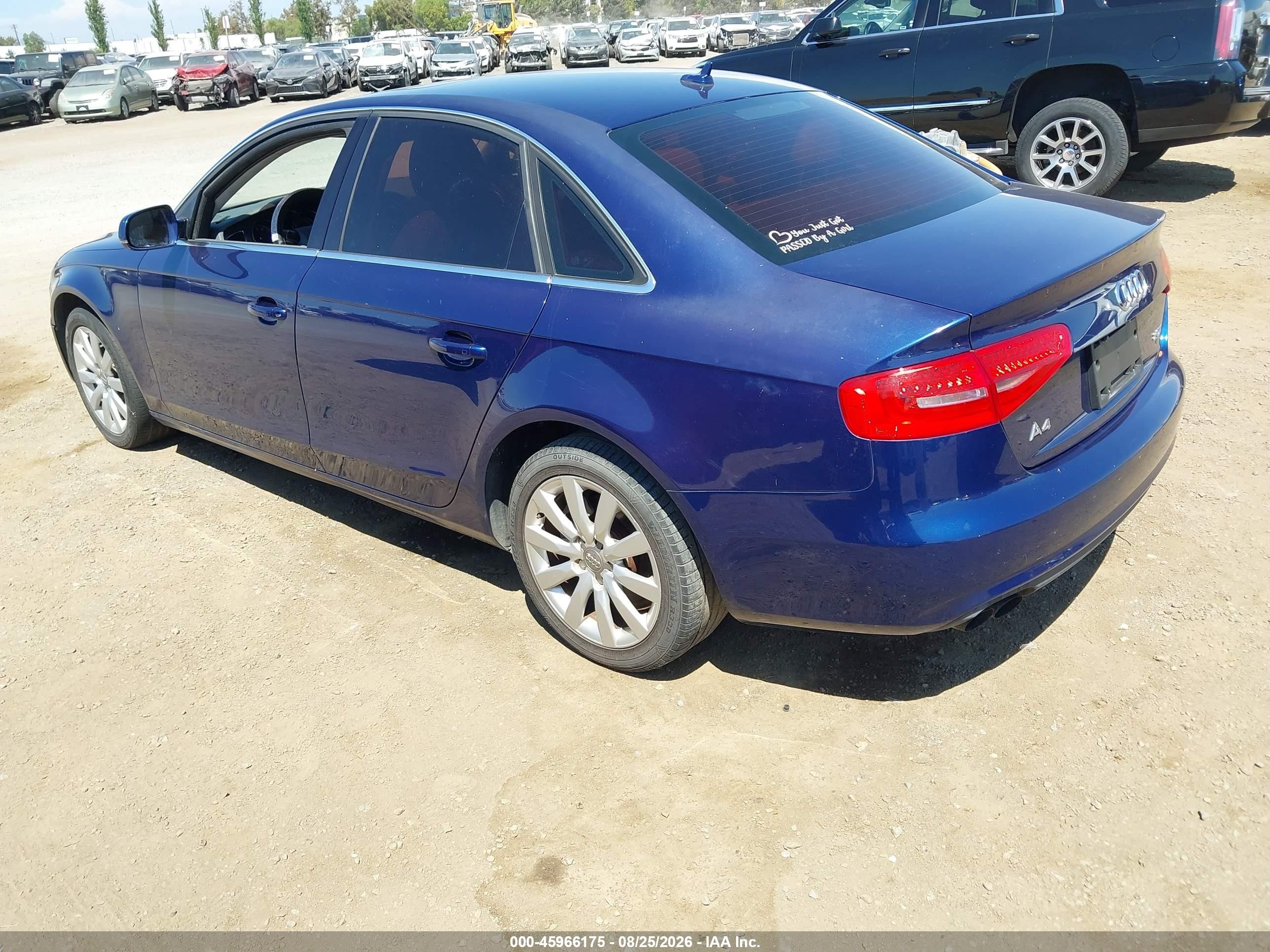 2013 Audi A4 2.0t Premium Blue vin: WAUAFAFL2DA180122