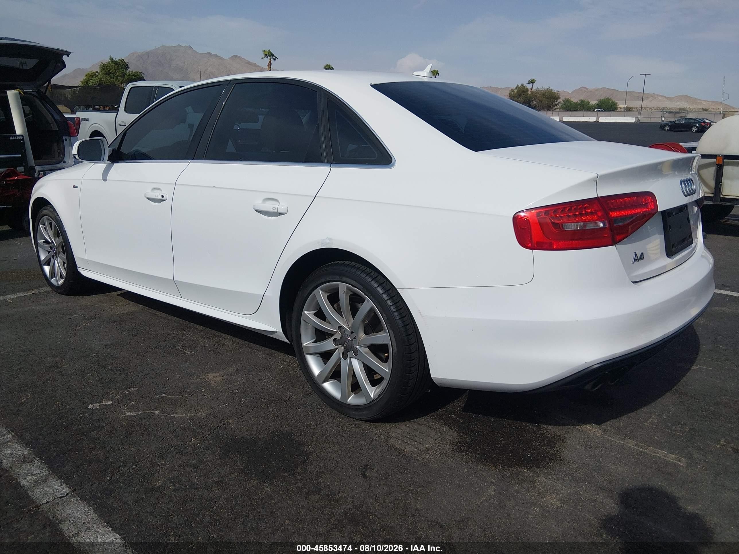 2014 Audi A4 2.0t Premium Белый vin: WAUAFAFL2EN014516