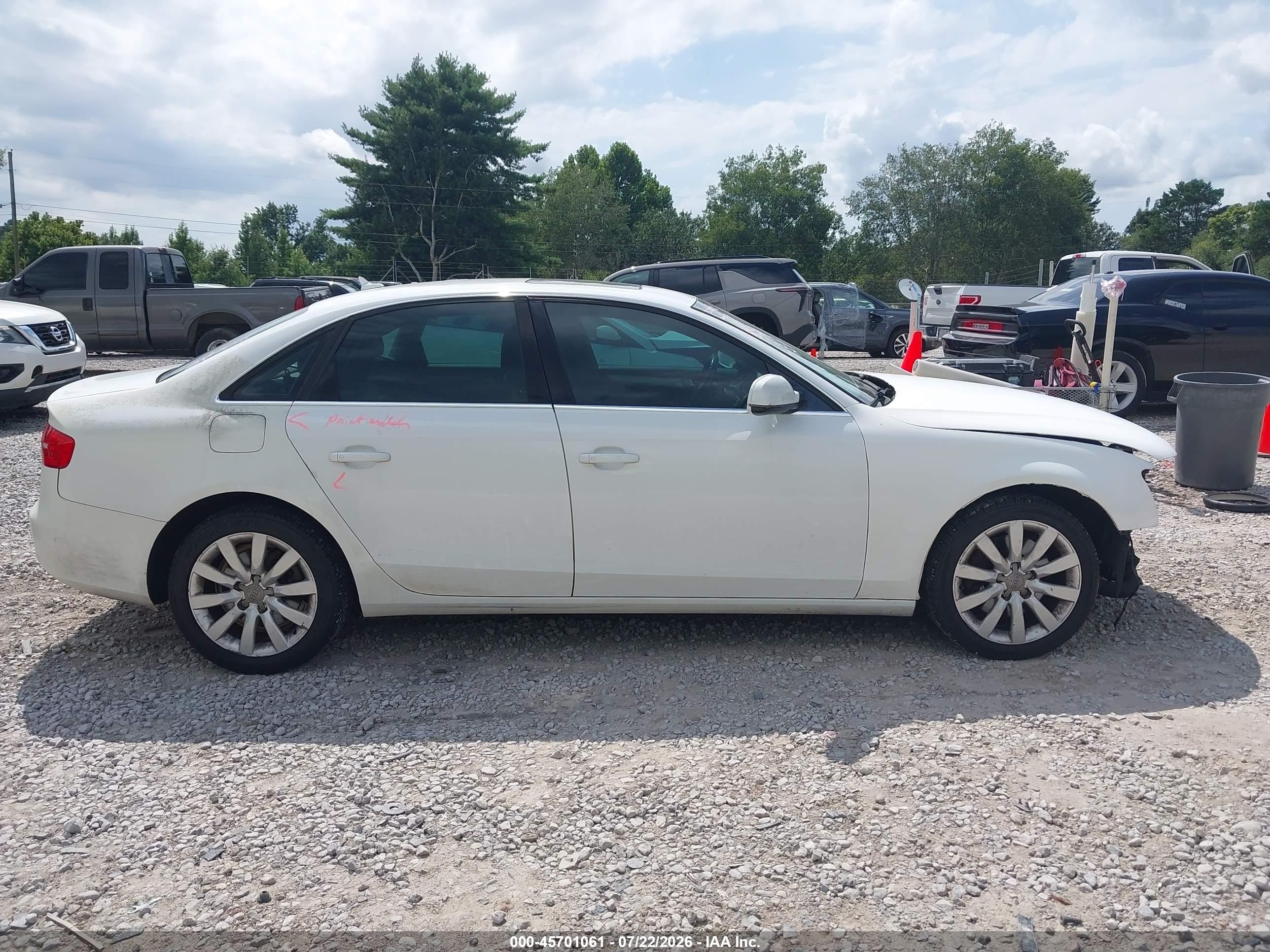 2013 Audi A4 2.0t Premium White vin: WAUAFAFL3DA045263