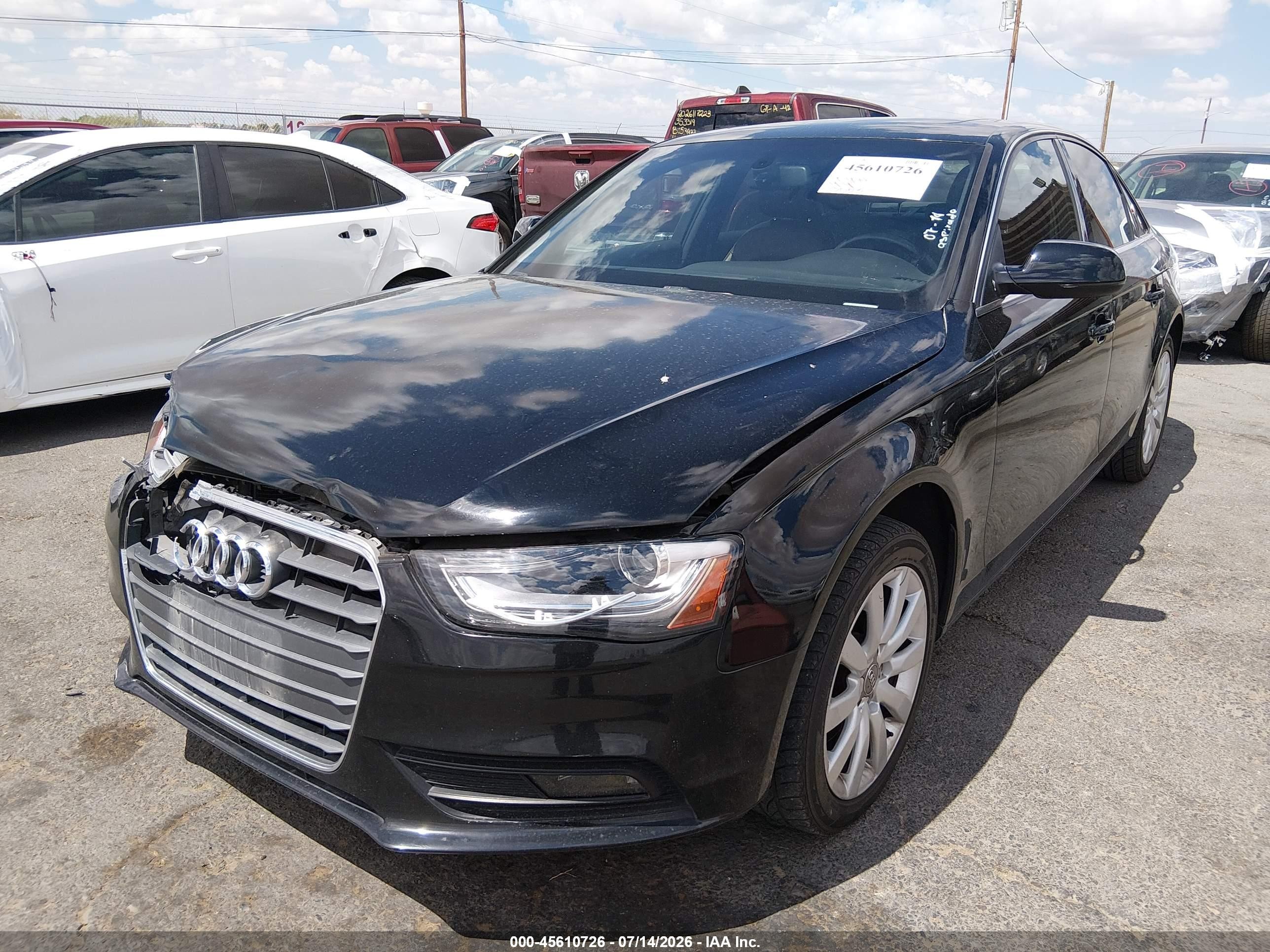 2013 Audi A4 2.0t Premium Black vin: WAUAFAFL3DA171333