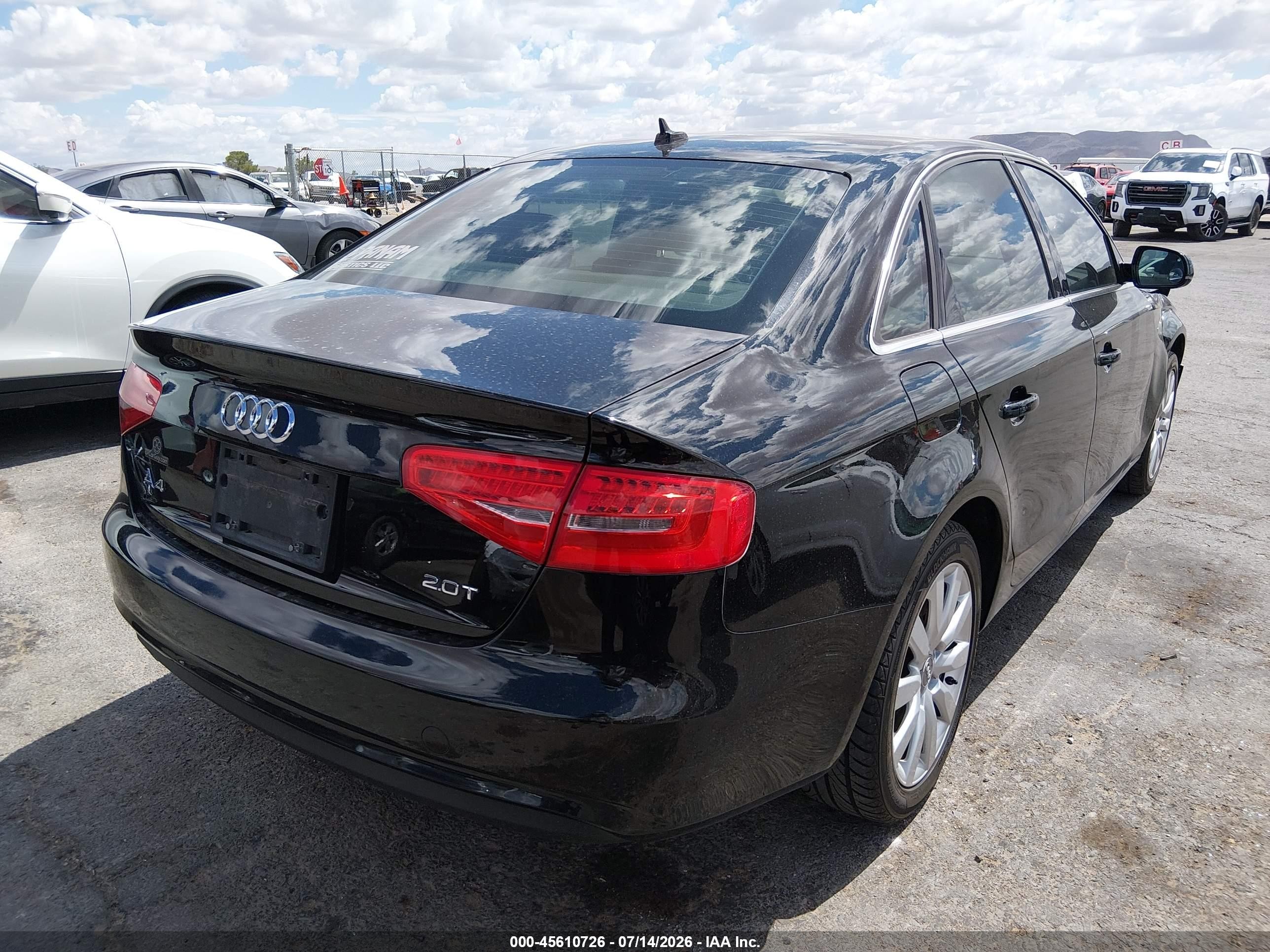 2013 Audi A4 2.0t Premium Black vin: WAUAFAFL3DA171333