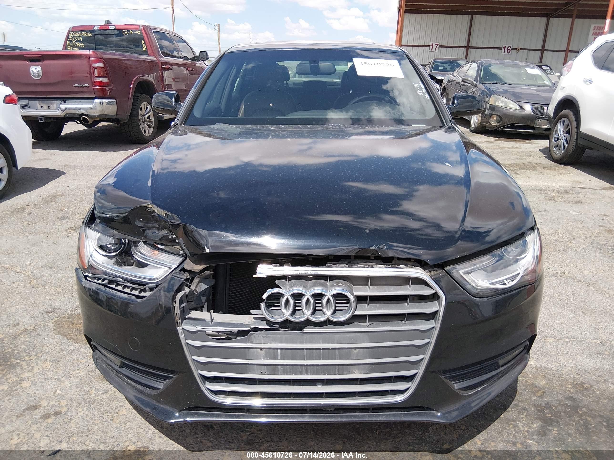 2013 Audi A4 2.0t Premium Black vin: WAUAFAFL3DA171333
