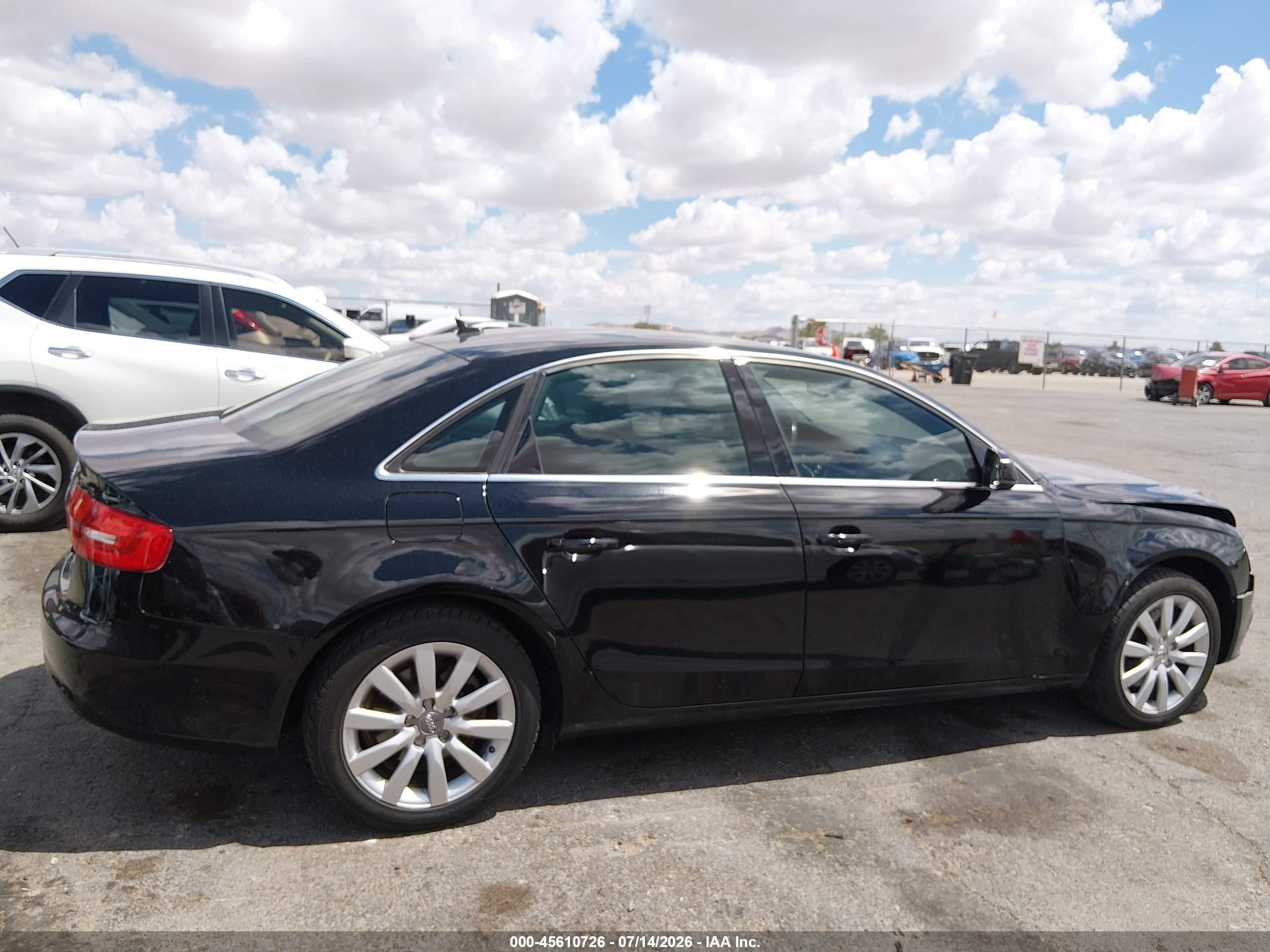 2013 Audi A4 2.0t Premium Black vin: WAUAFAFL3DA171333