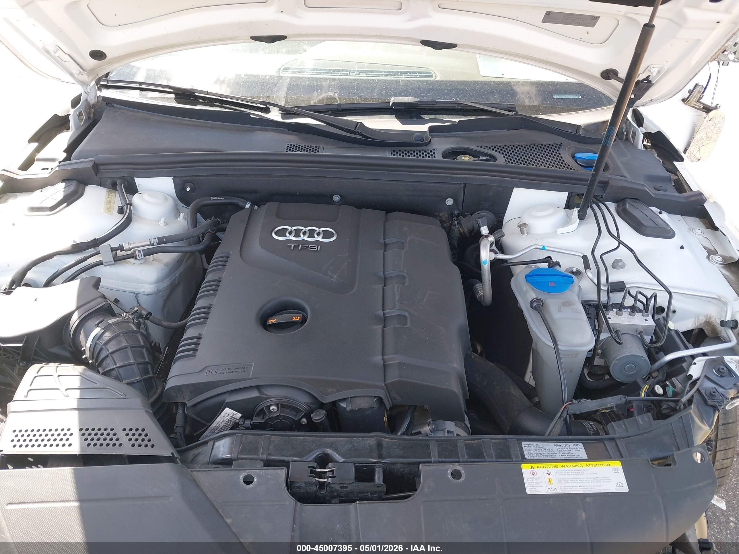 2013 Audi A4 2.0t Premium White vin: WAUAFAFL3DN024602