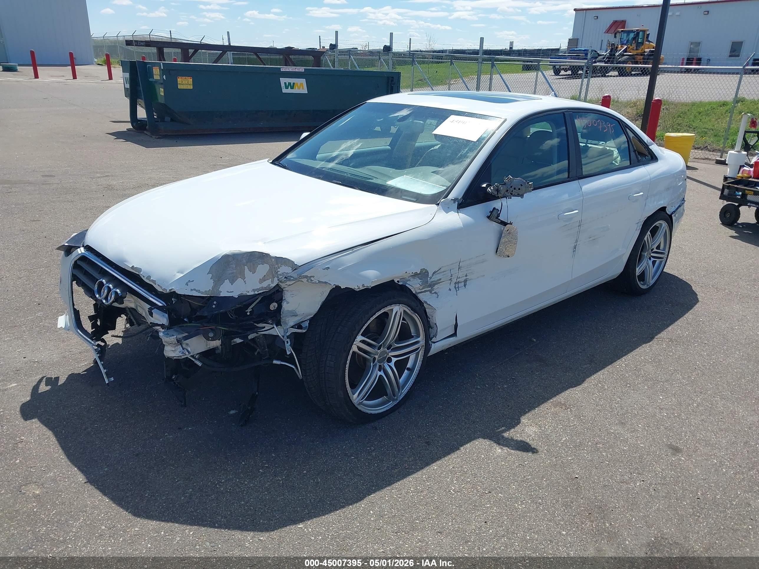 2013 Audi A4 2.0t Premium White vin: WAUAFAFL3DN024602
