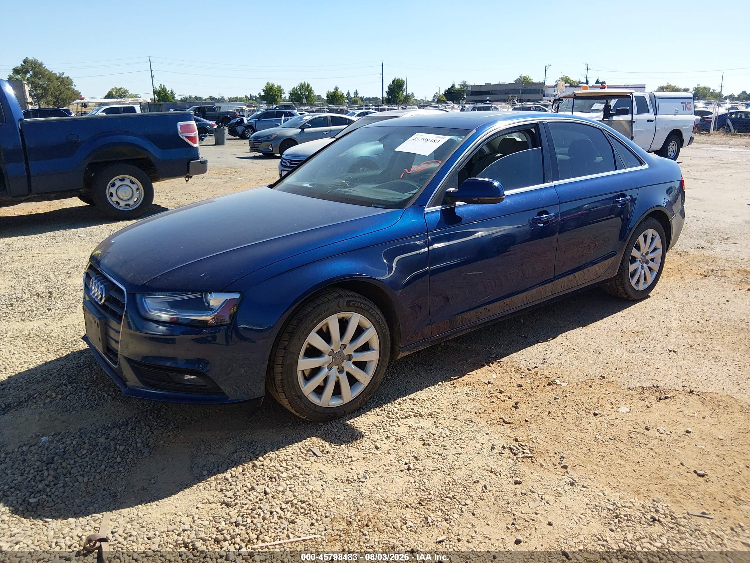 2013 Audi A4 2.0t Premium Blue vin: WAUAFAFL3DN034207