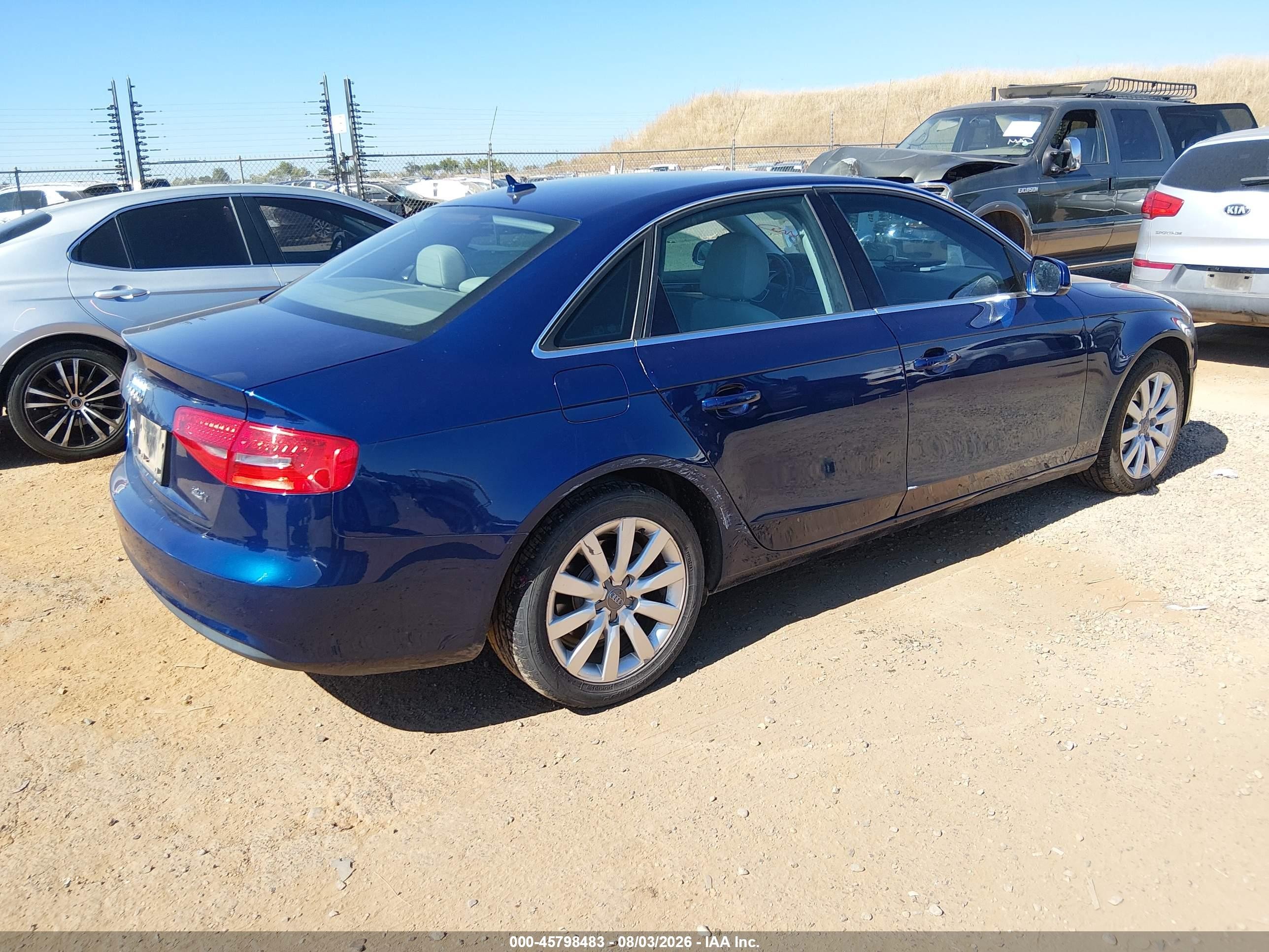 2013 Audi A4 2.0t Premium Blue vin: WAUAFAFL3DN034207