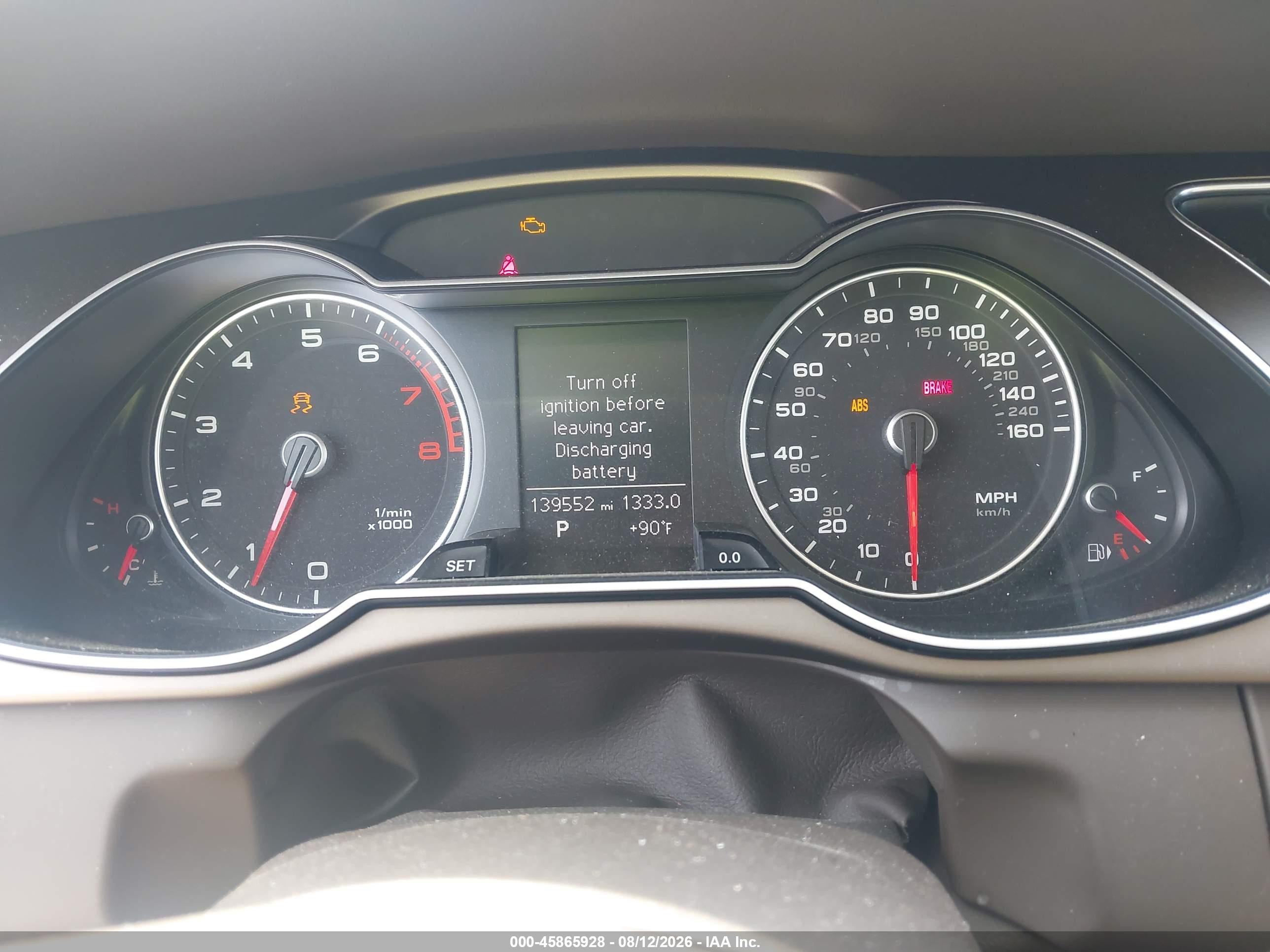 2013 Audi A4 2.0t Premium White vin: WAUAFAFL3DN049483