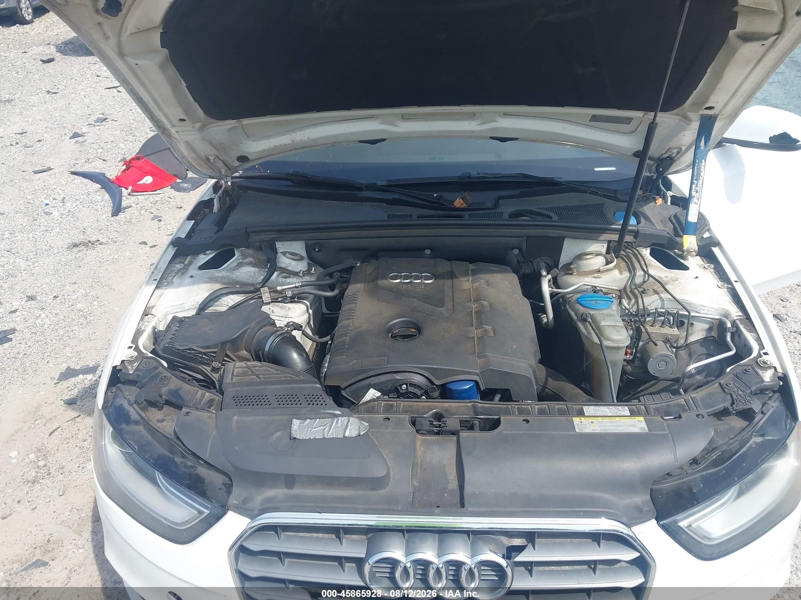 2013 Audi A4 2.0t Premium White vin: WAUAFAFL3DN049483