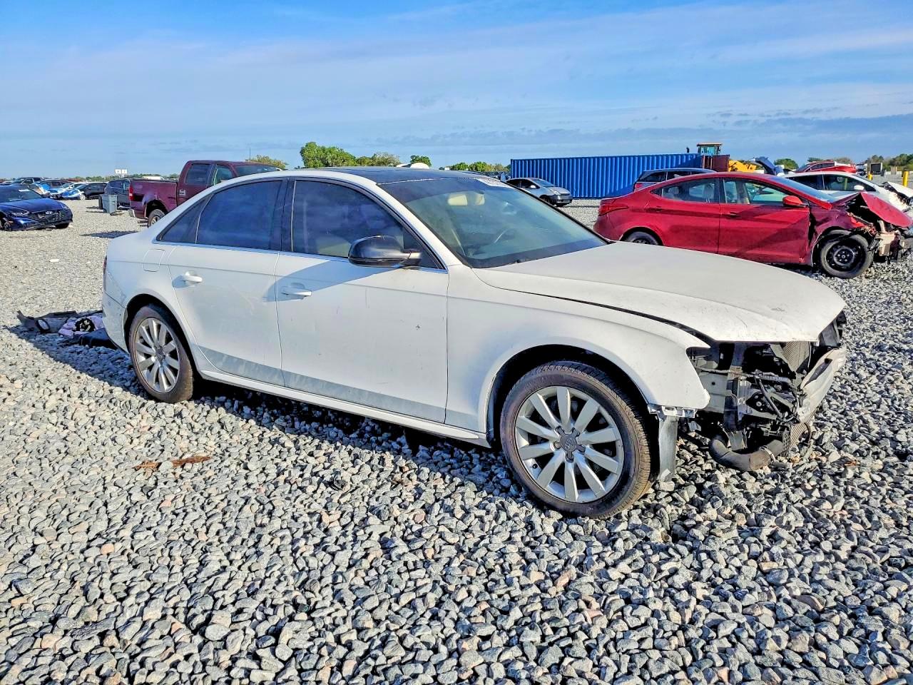 2014 Audi A4 Premium White vin: WAUAFAFL3EN015769