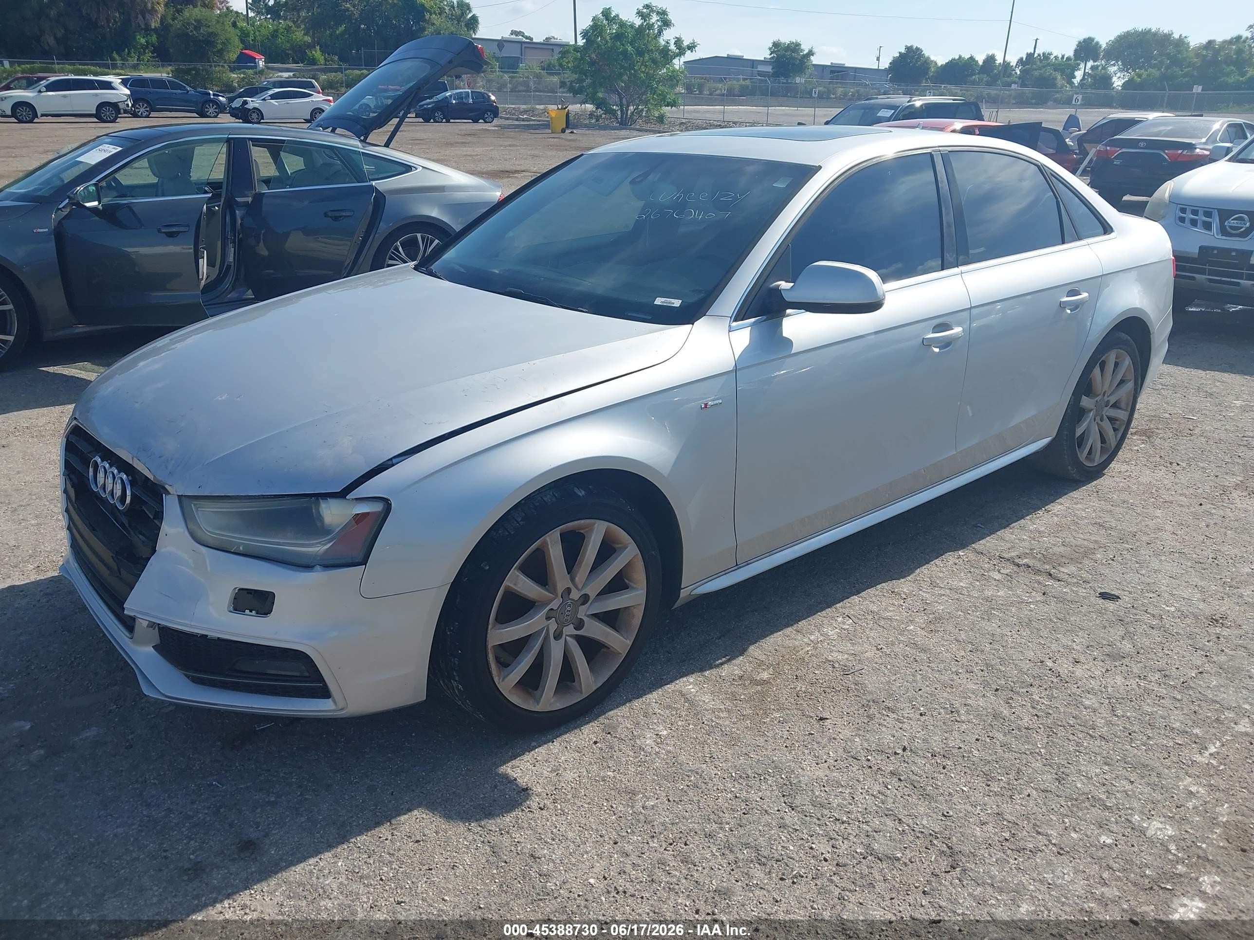 2014 Audi A4 2.0t Premium Silver vin: WAUAFAFL3EN016050