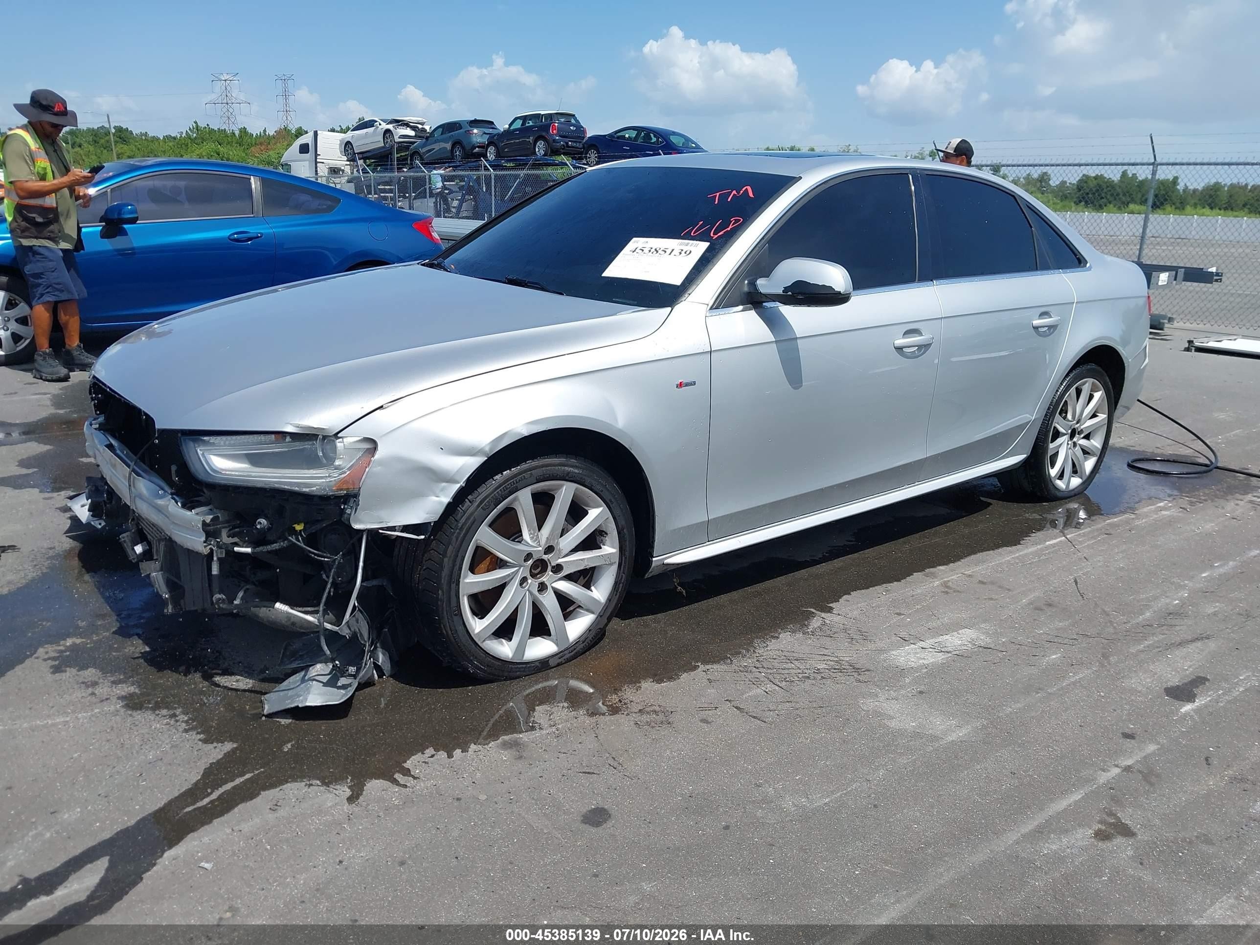 2014 Audi A4 2.0t Premium Silver vin: WAUAFAFL3EN038484