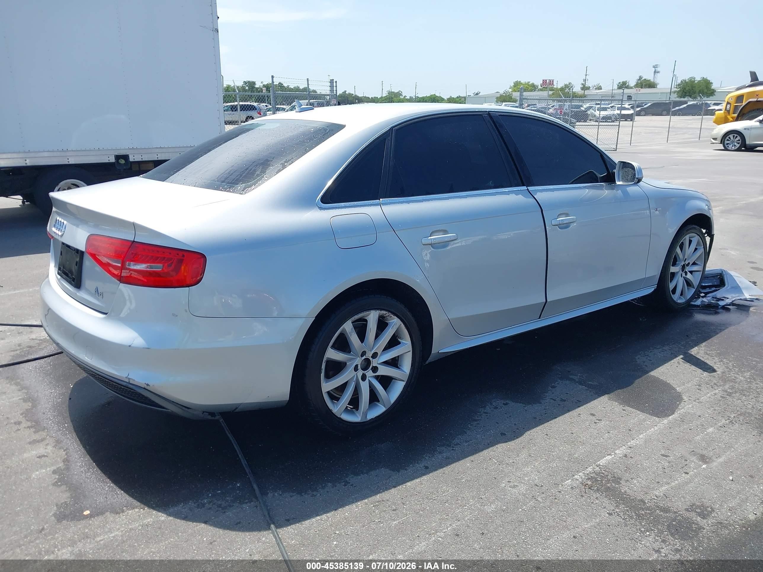 2014 Audi A4 2.0t Premium Silver vin: WAUAFAFL3EN038484