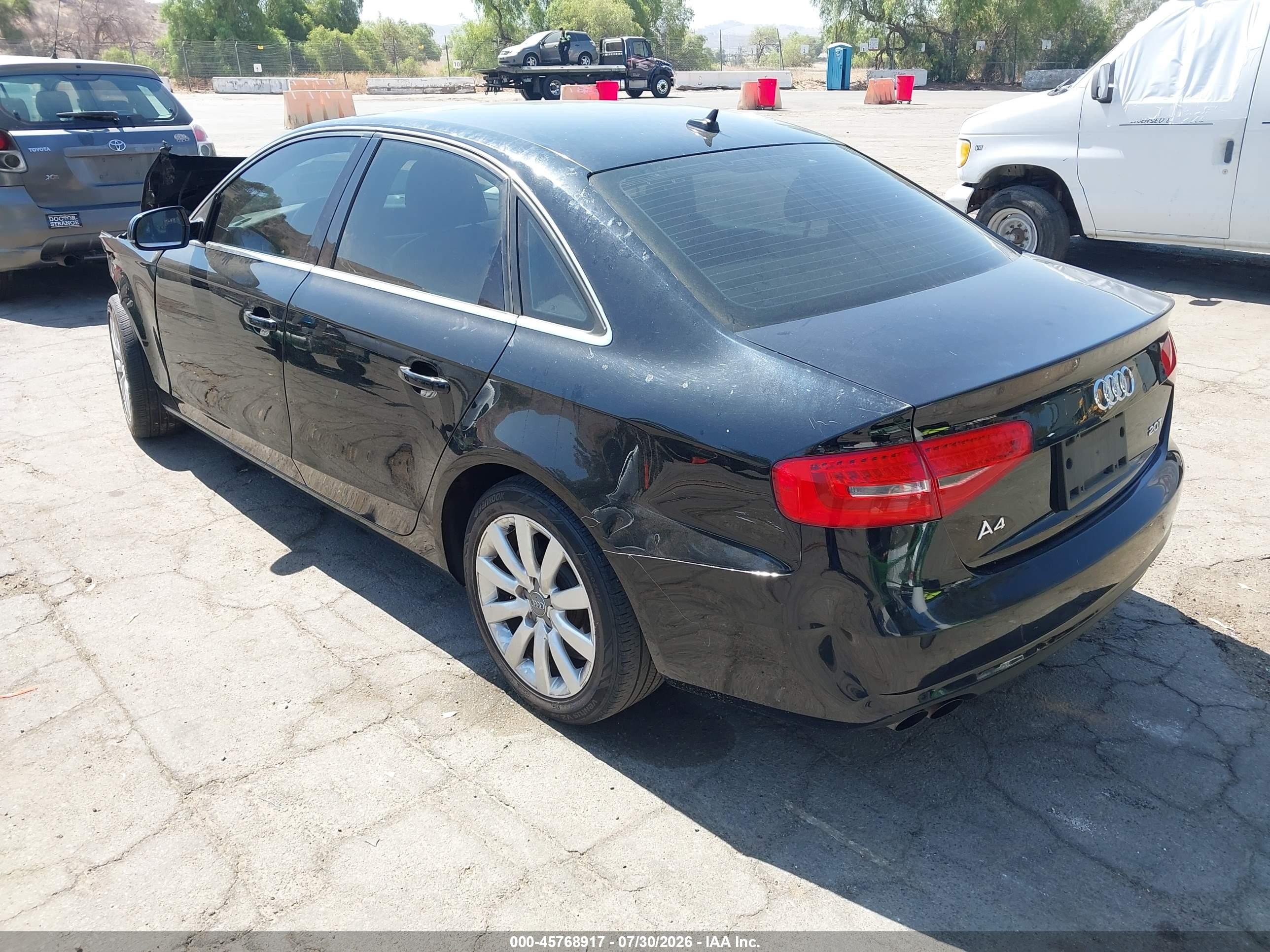2013 Audi A4 2.0t Premium Black vin: WAUAFAFL4DN026746