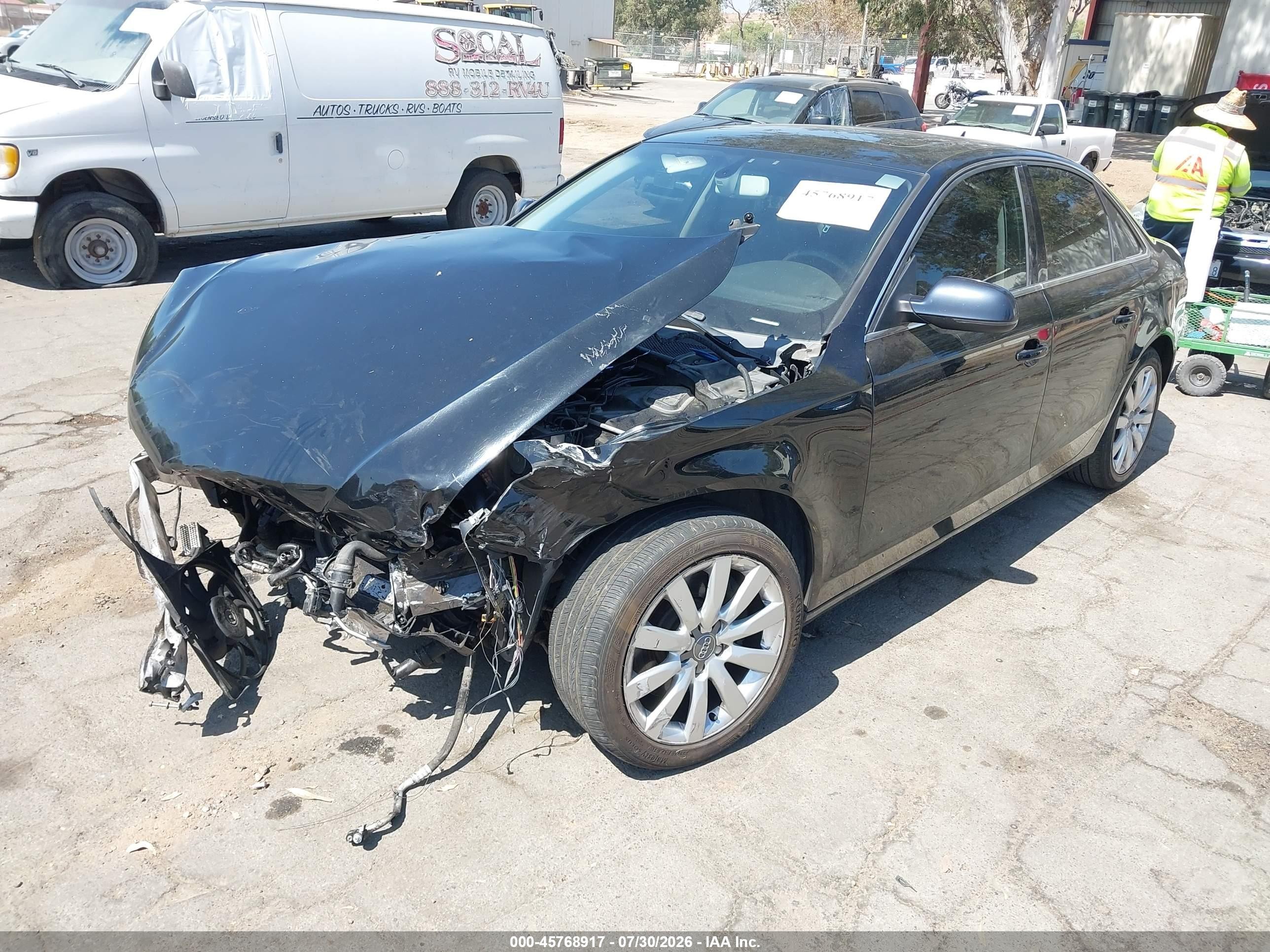 2013 Audi A4 2.0t Premium Black vin: WAUAFAFL4DN026746