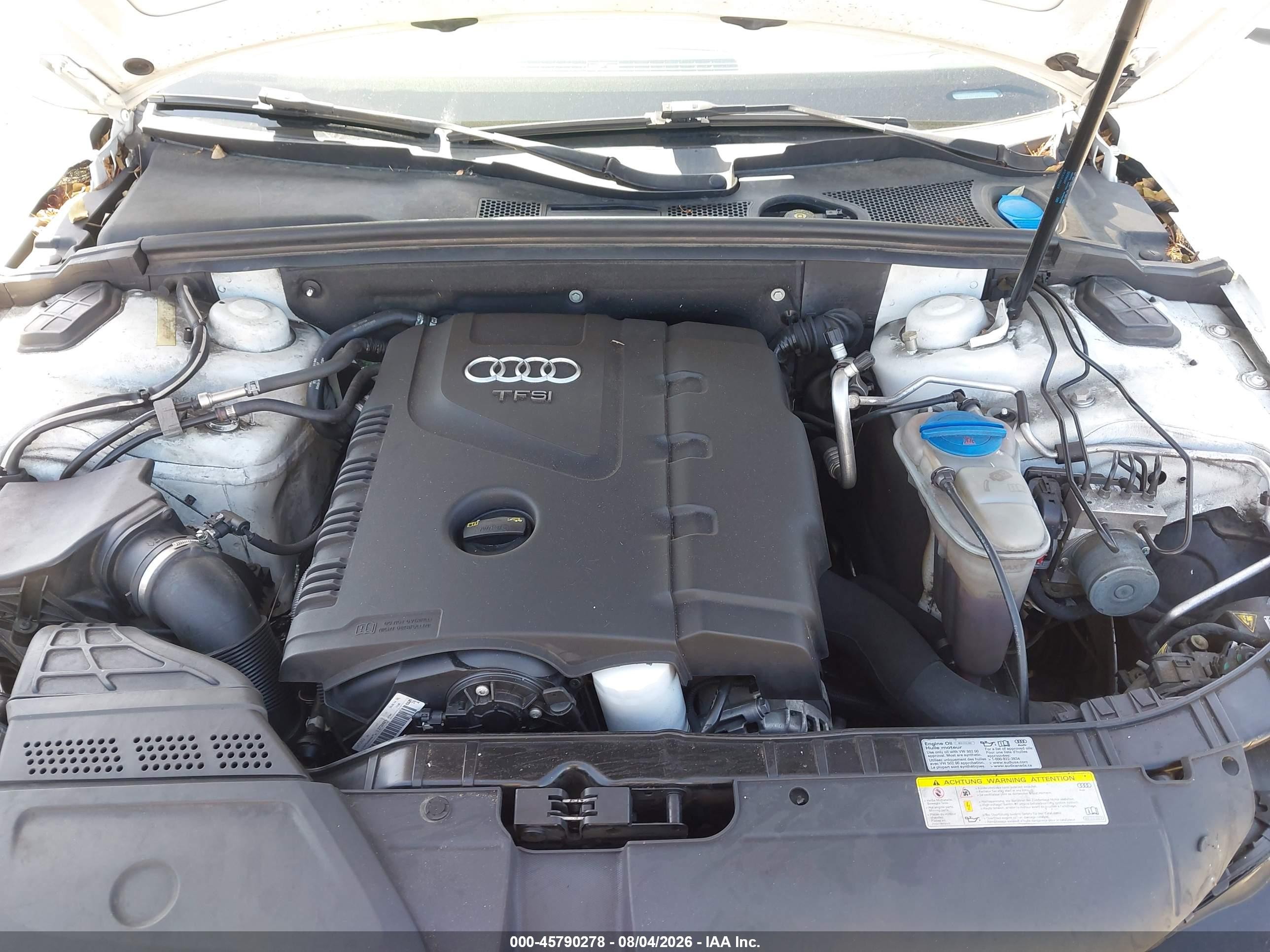 2014 Audi A4 2.0t Premium White vin: WAUAFAFL4EN033133