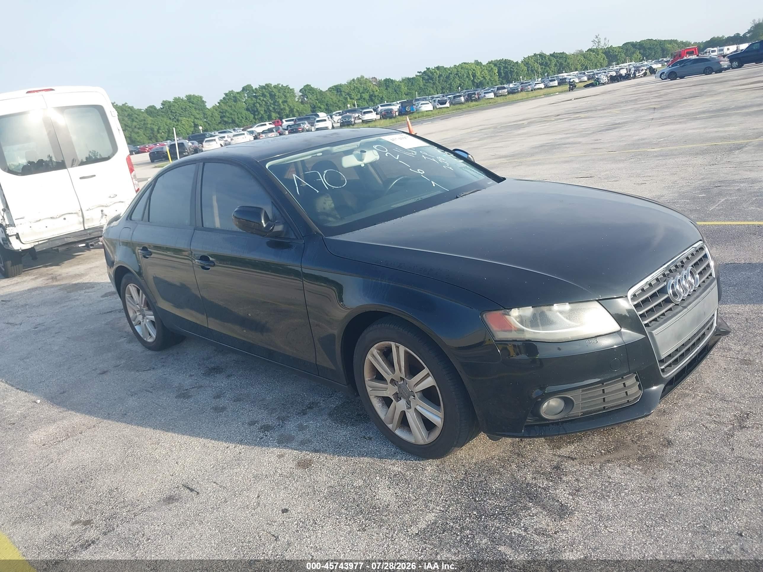 2011 Audi A4 2.0t Premium Black vin: WAUAFAFL5BN021617