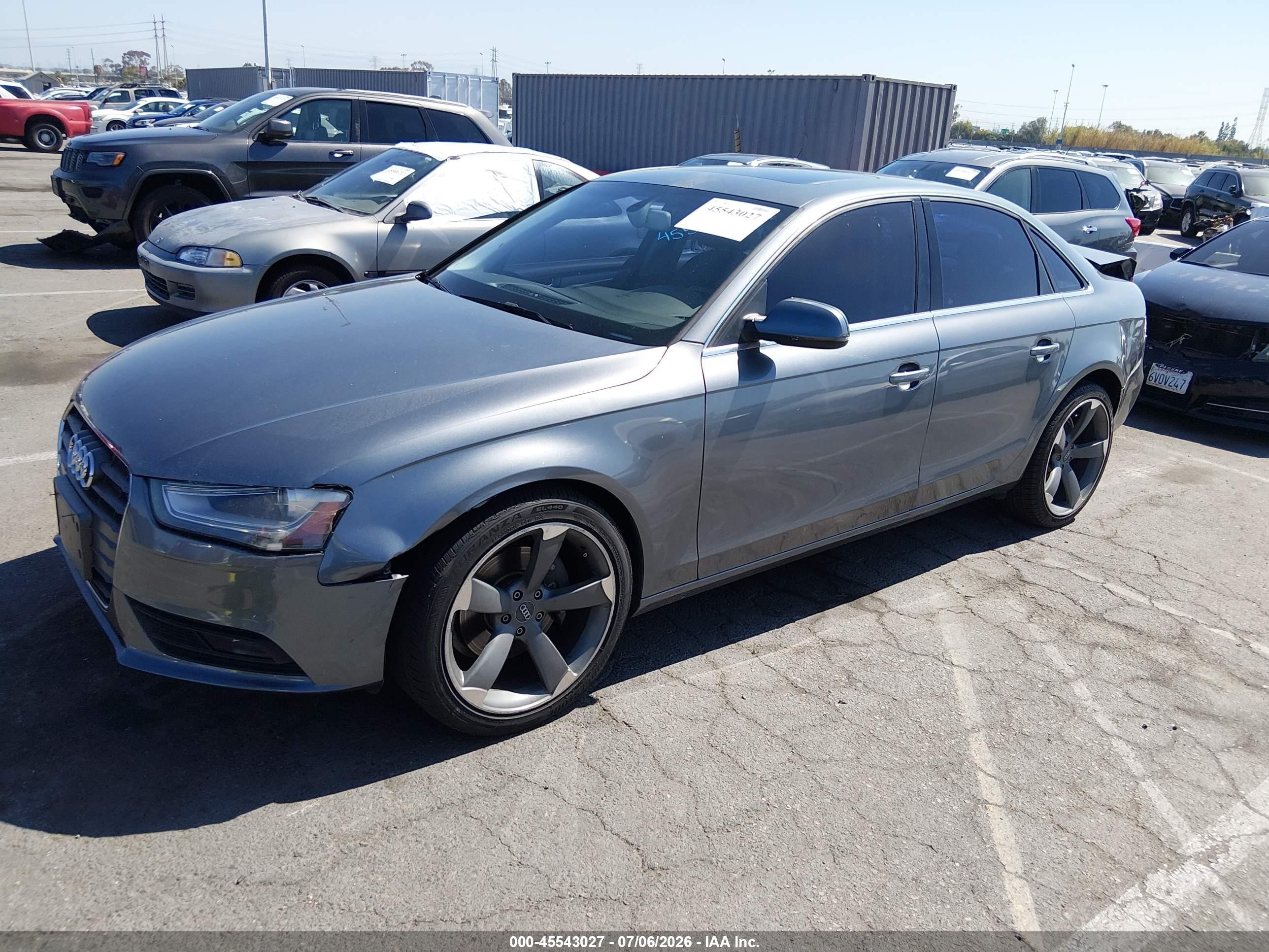 2013 Audi A4 2.0t Premium Gray vin: WAUAFAFL5DA194788
